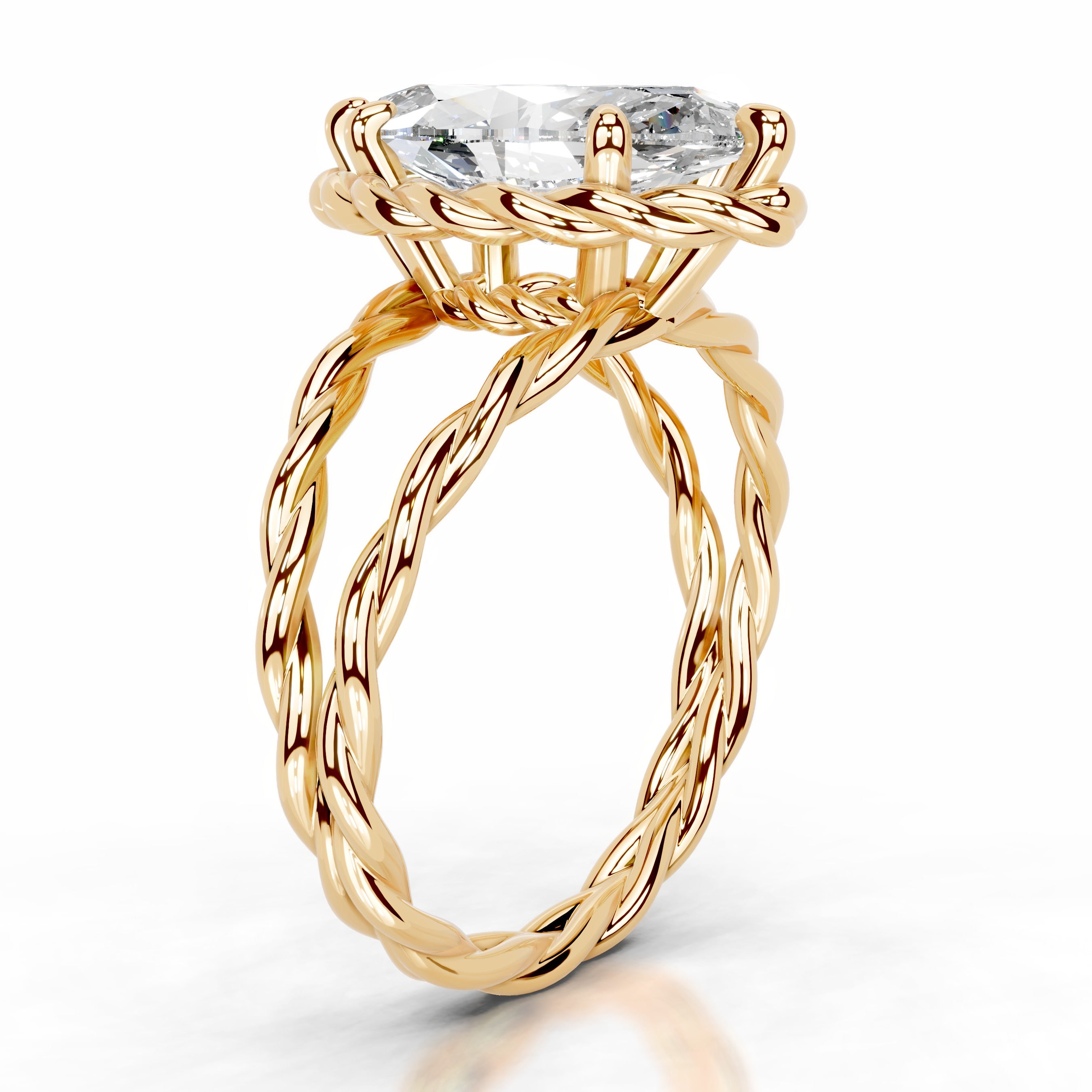 Yul Diamond Engagement Ring - 18K Yellow Gold