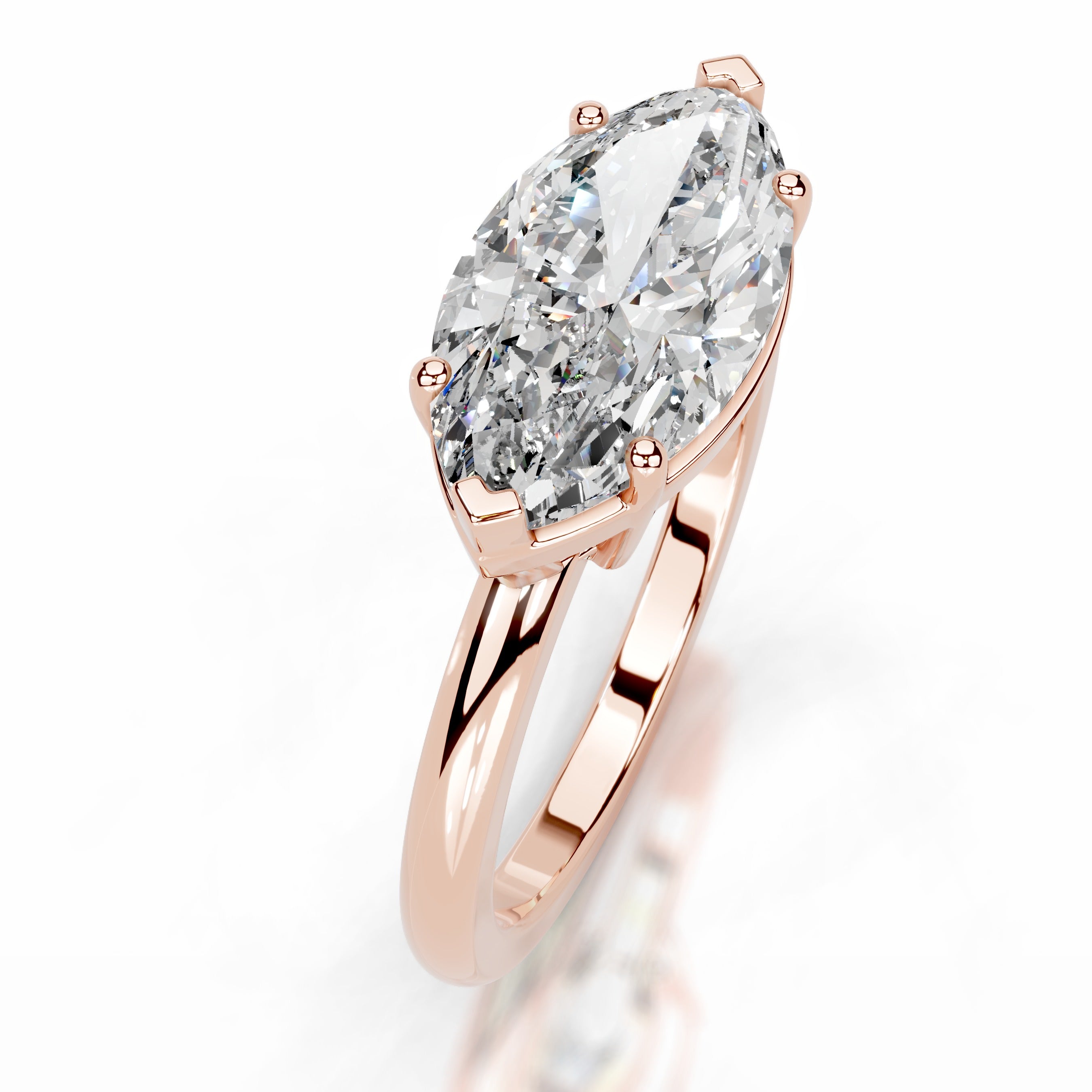 Miriam Diamond Engagement Ring - 14K Rose Gold