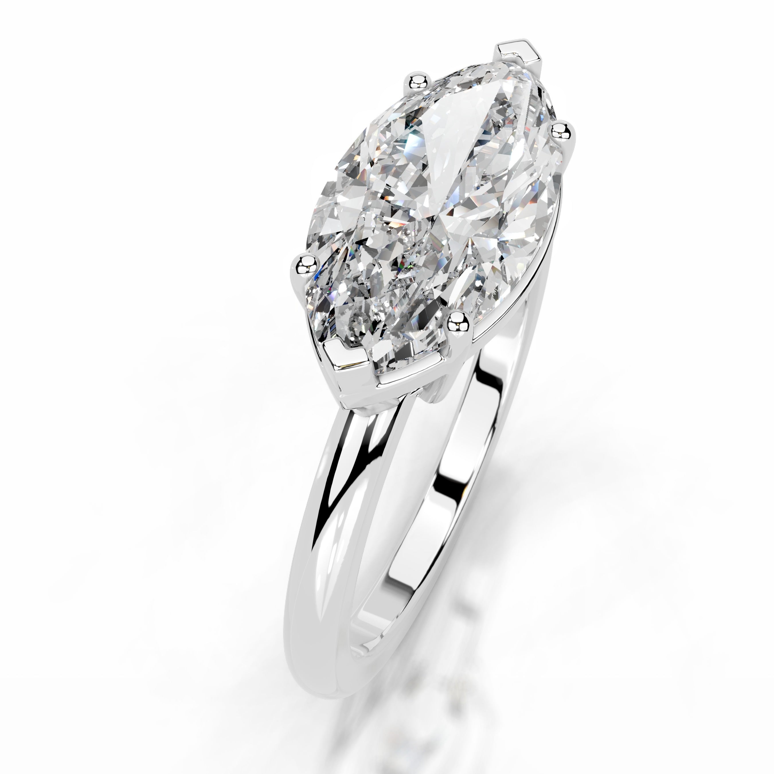 Miriam Diamond Engagement Ring - 14K White Gold