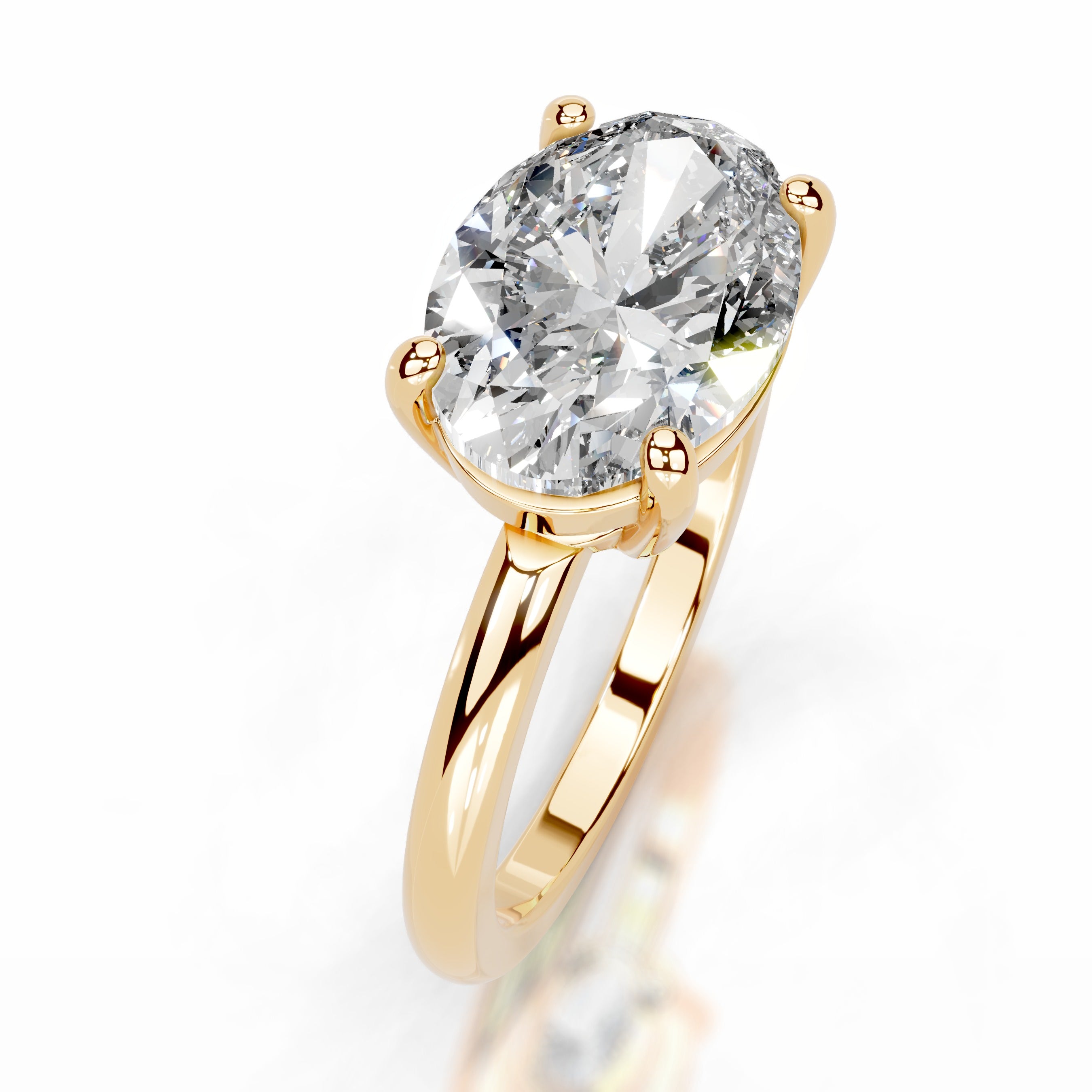 Miriam Diamond Engagement Ring - 18K Yellow Gold