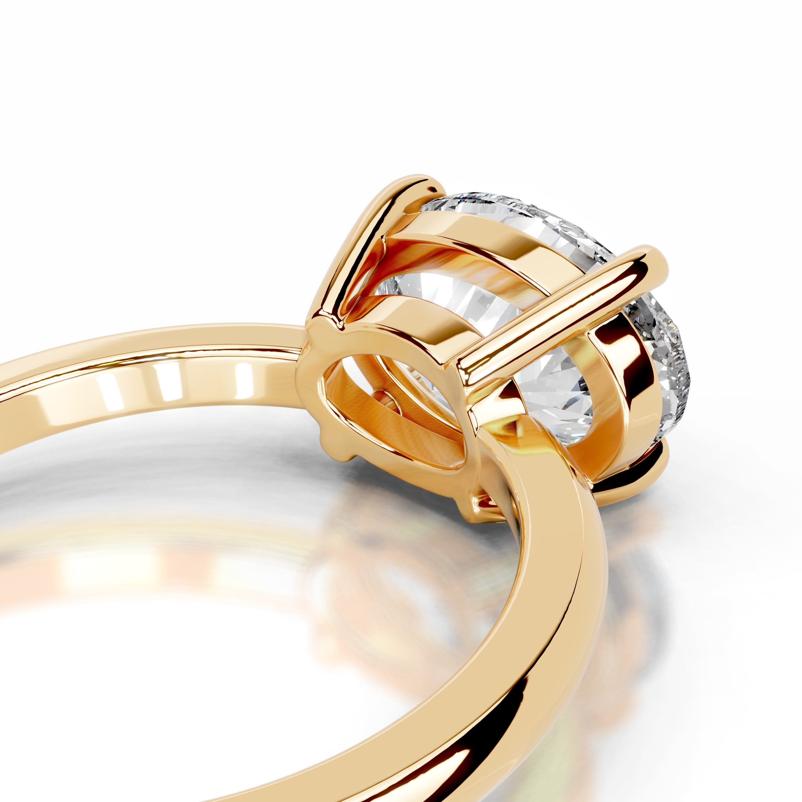 Miriam Diamond Engagement Ring - 18K Yellow Gold