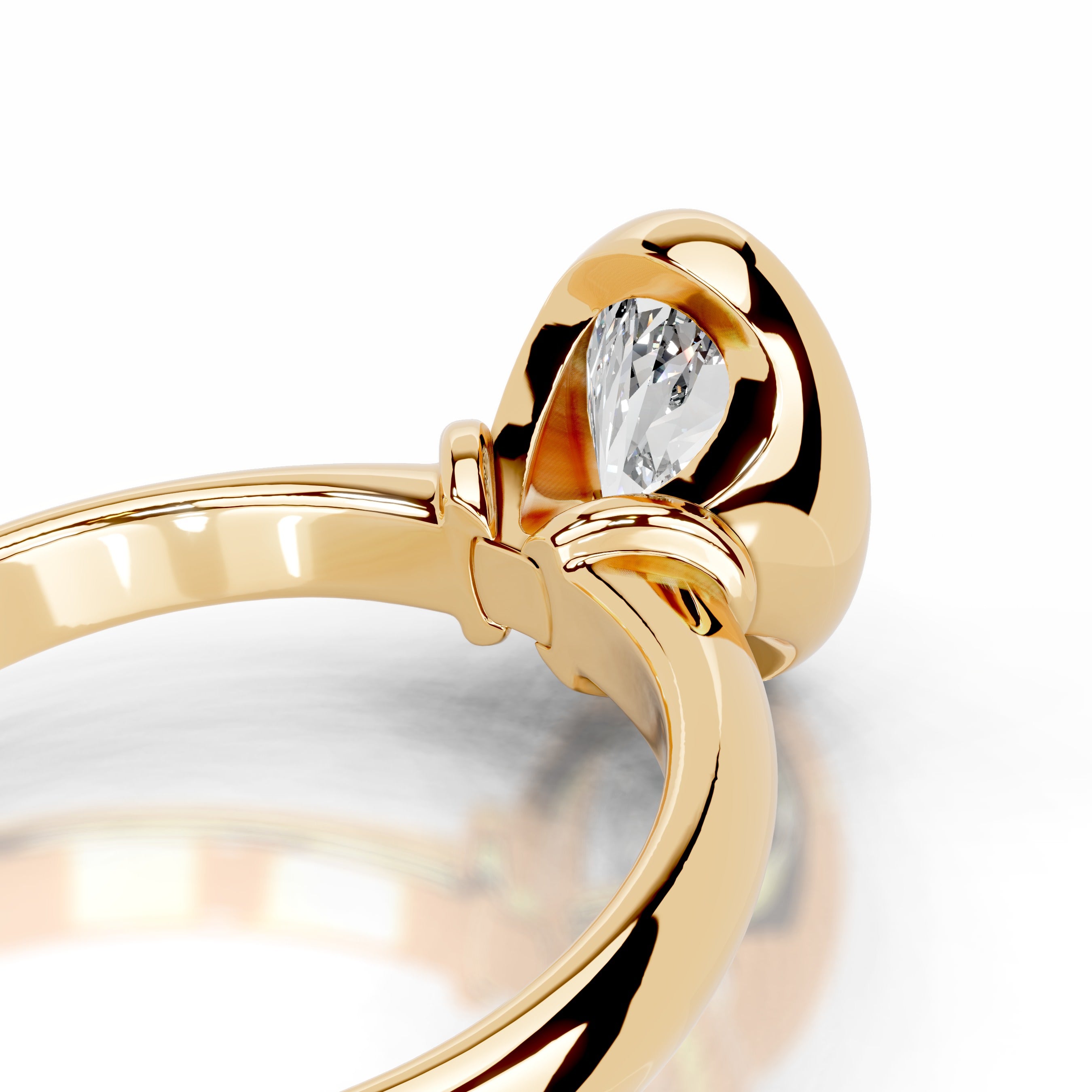 Kaylee Diamond Engagement Ring - 18K Yellow Gold