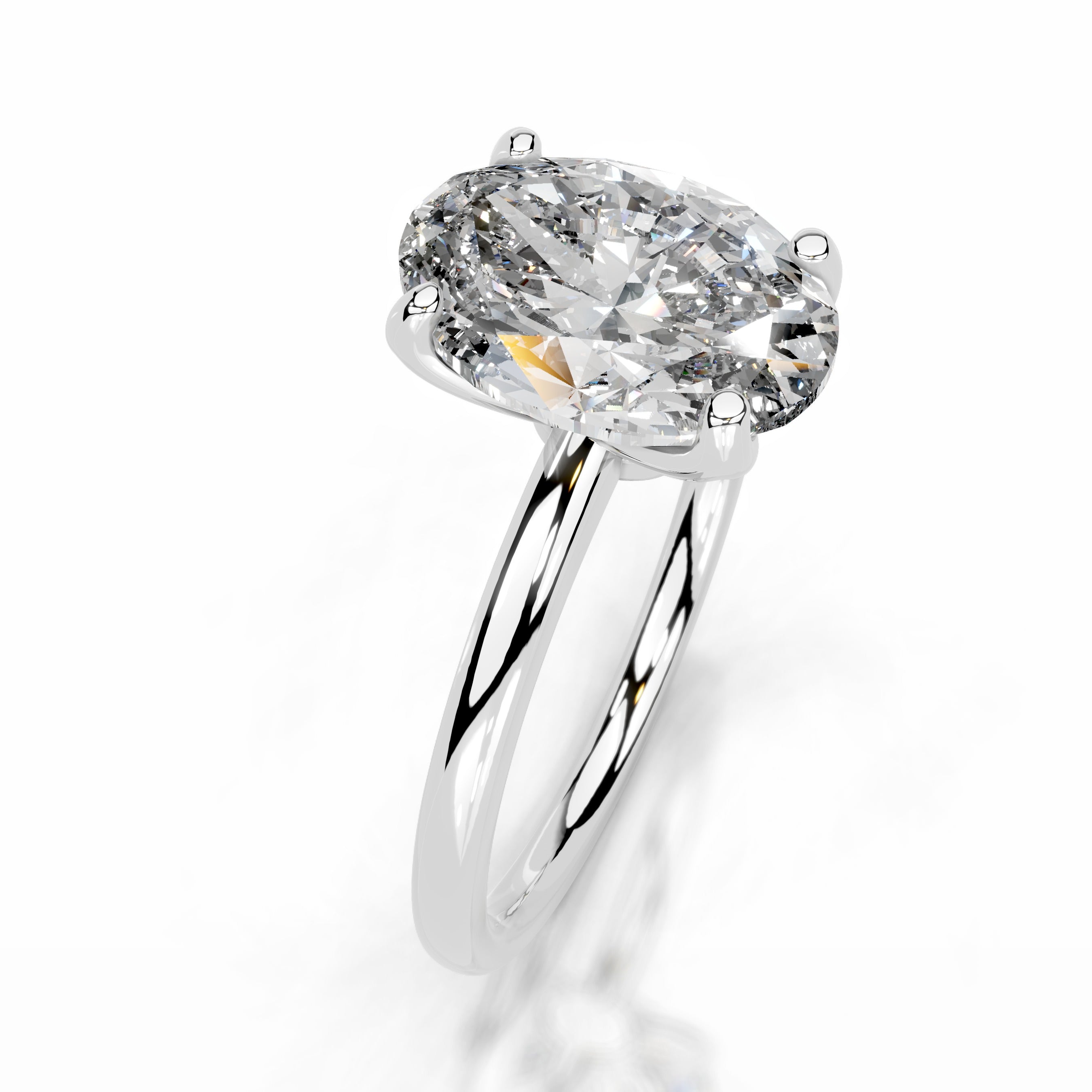 Phoenix Diamond Engagement Ring - 14K White Gold - Main Stone 3 Carat