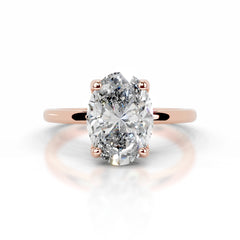 Phoenix Diamond Engagement Ring - 14K Rose Gold - Main Stone 3 Carat