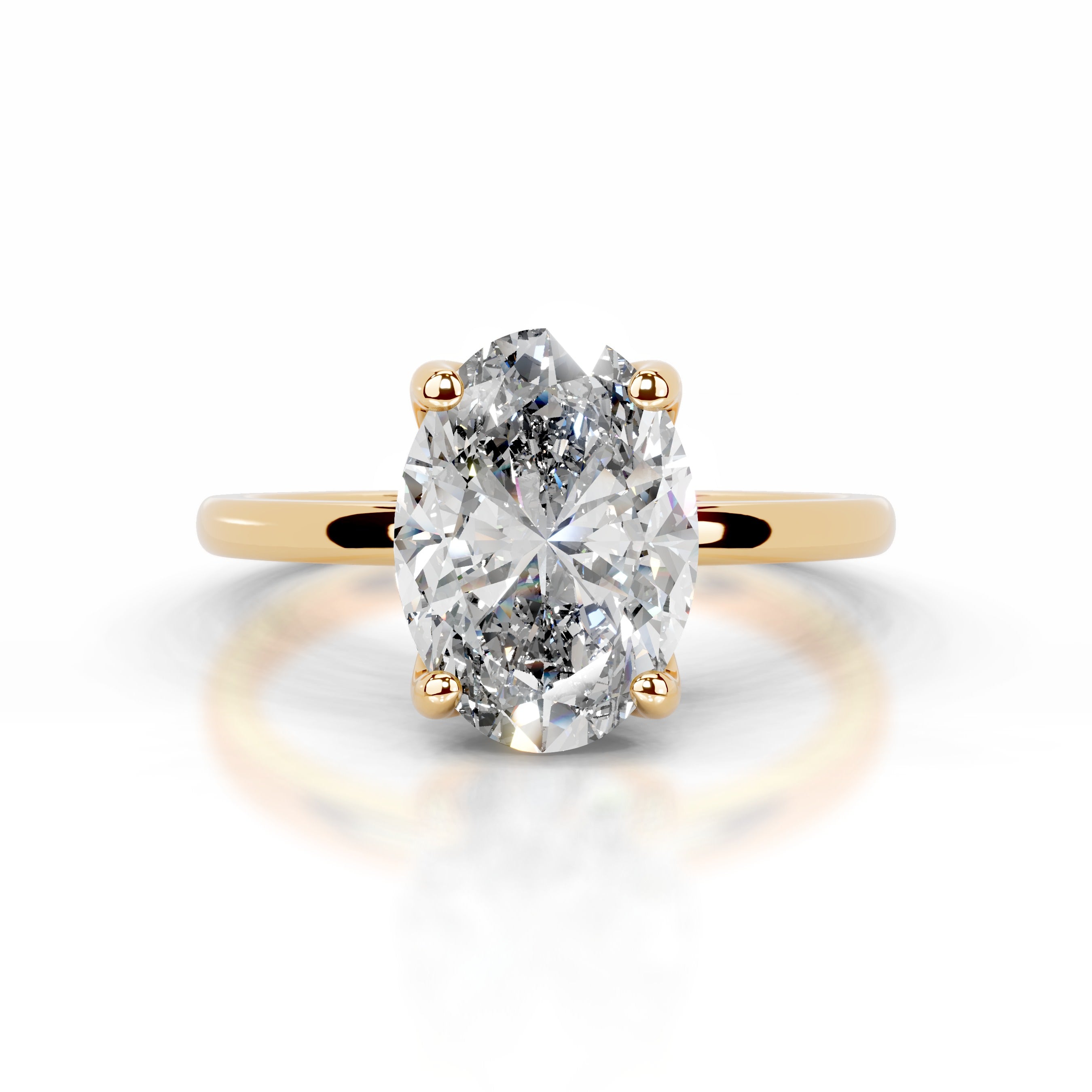 Phoenix Diamond Engagement Ring - 18K Yellow Gold