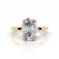 Phoenix Diamond Engagement Ring - 18K Yellow Gold - Main Stone 3 Carat