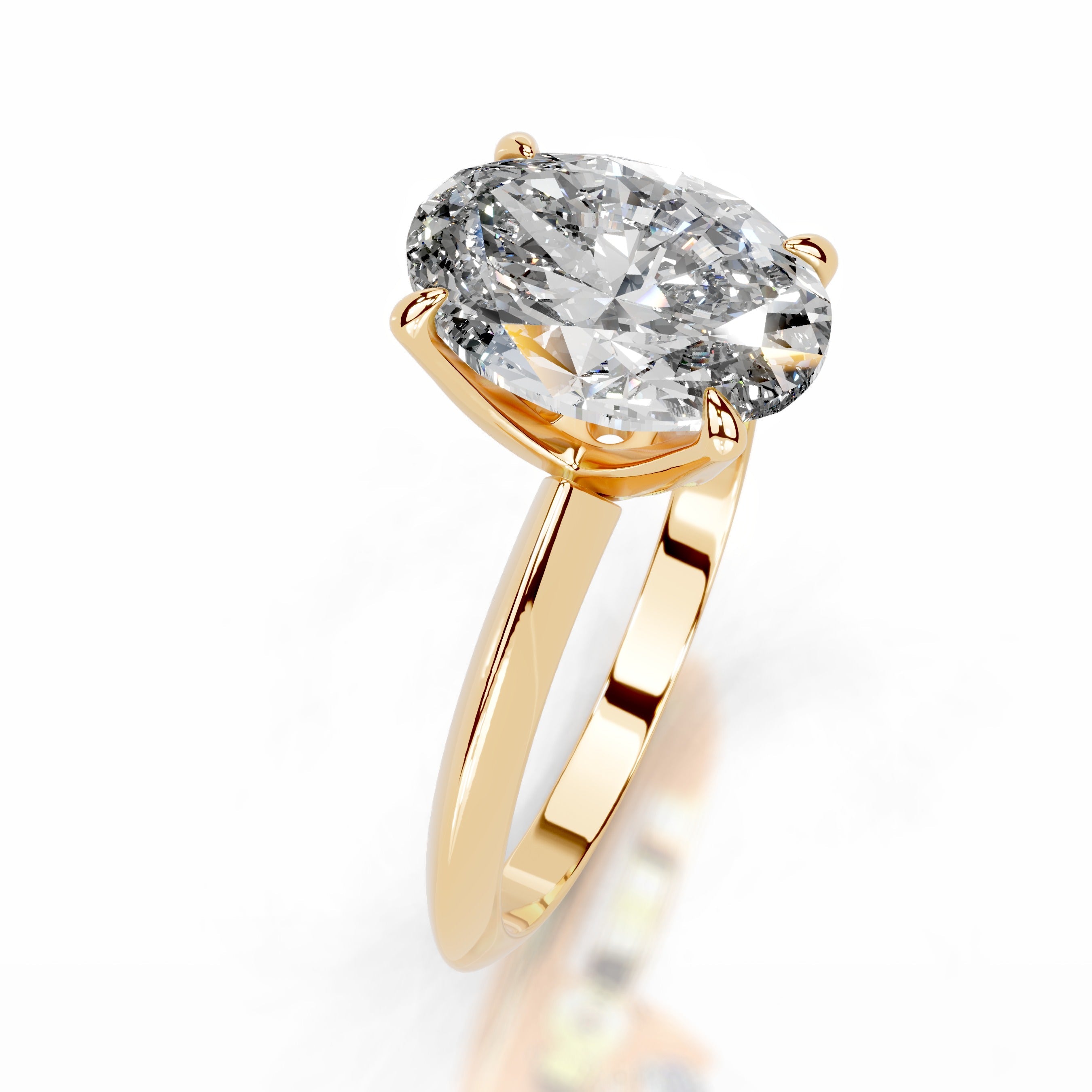 Evie Diamond Engagement Ring - 18K Yellow Gold - Main Stone 2.05 Carat