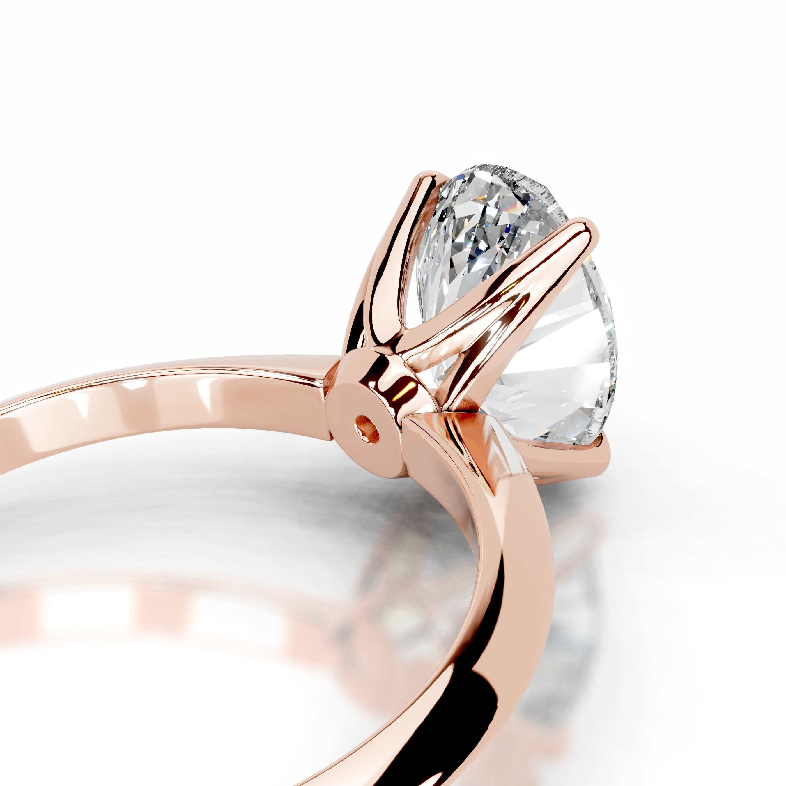 Evie Diamond Engagement Ring - 14K Rose Gold - Main Stone 2.05 Carat