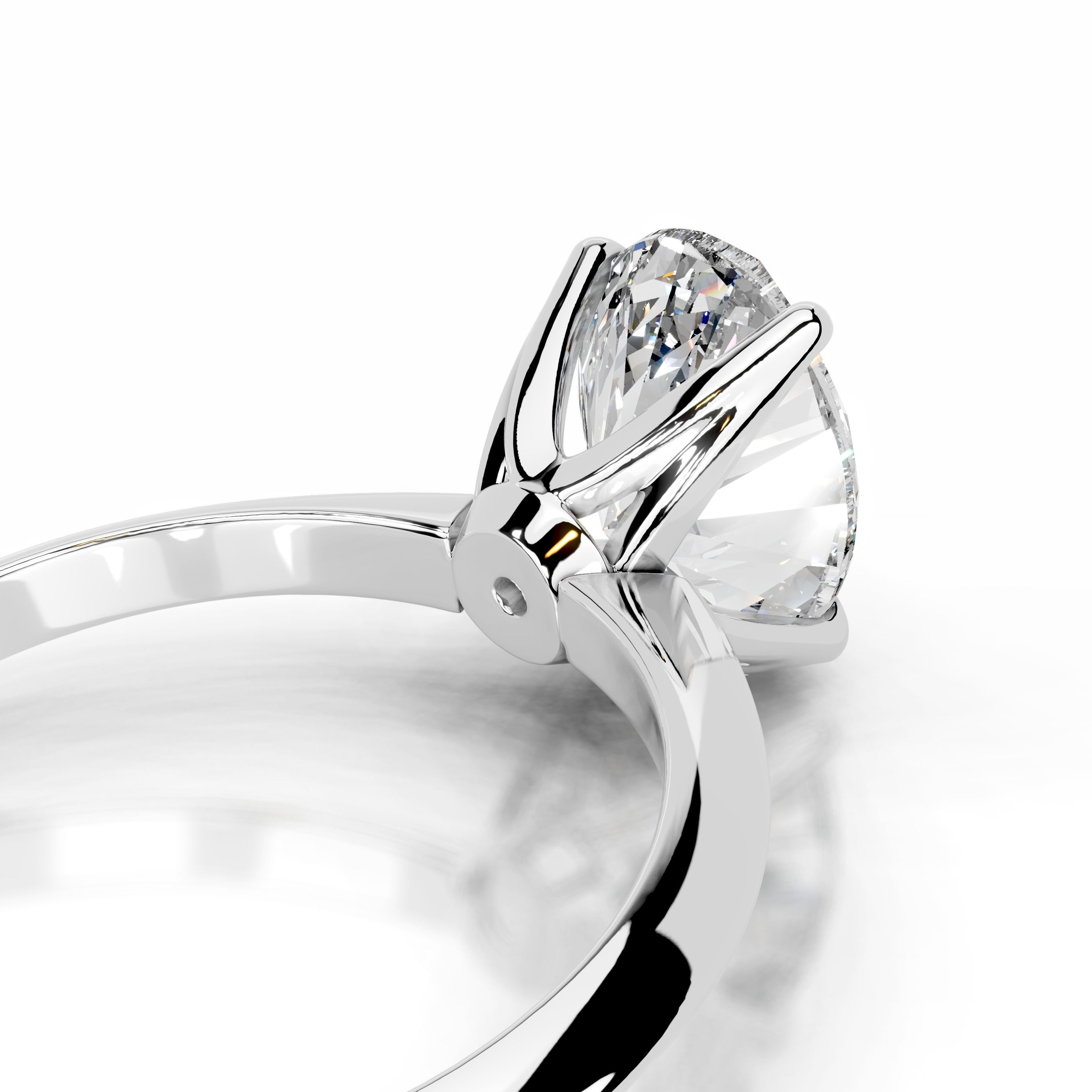 Evie Diamond Engagement Ring - 14K White Gold - Main Stone 2.05 Carat