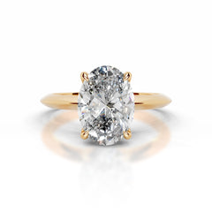 Evie Diamond Engagement Ring - 18K Yellow Gold