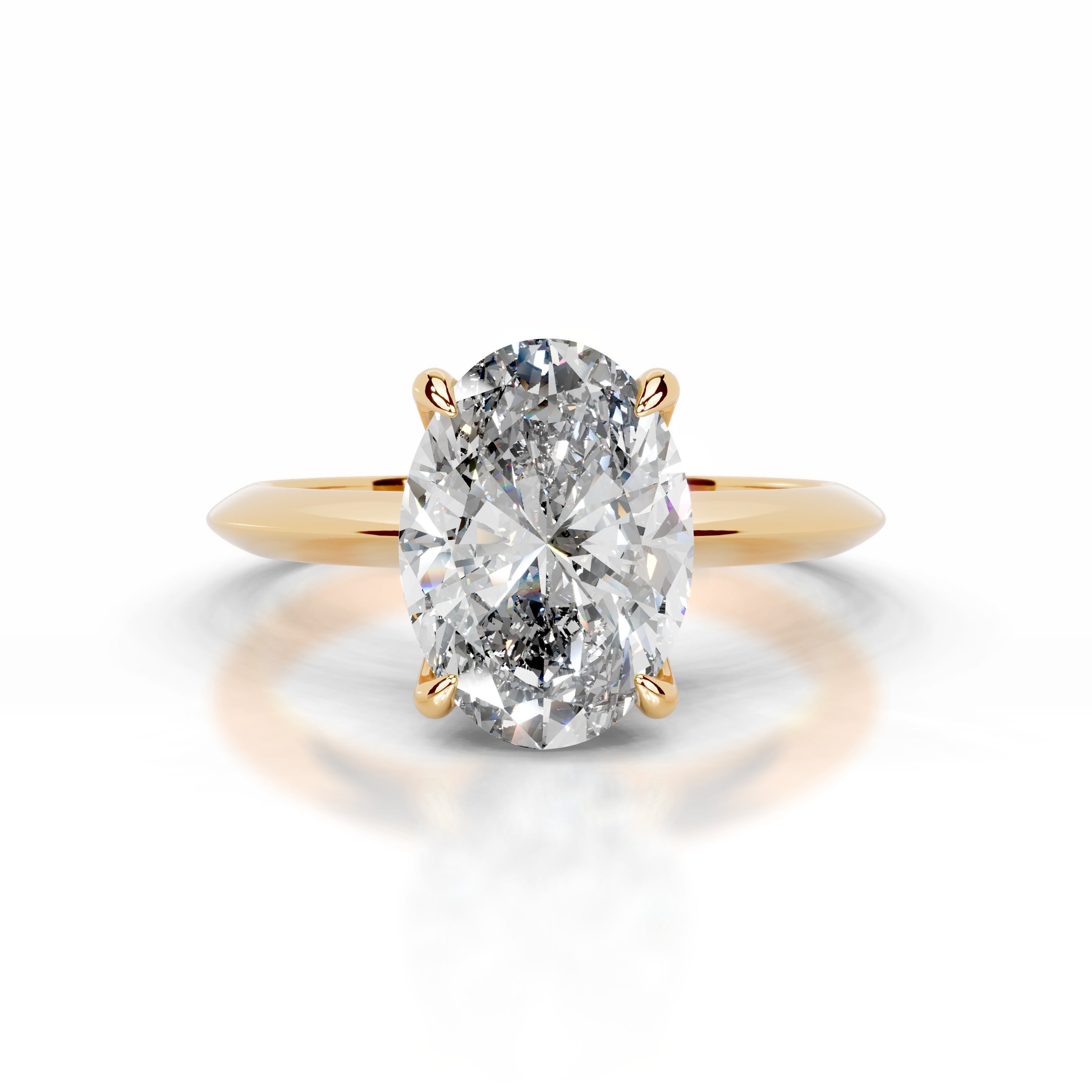 Evie Diamond Engagement Ring - 18K Yellow Gold