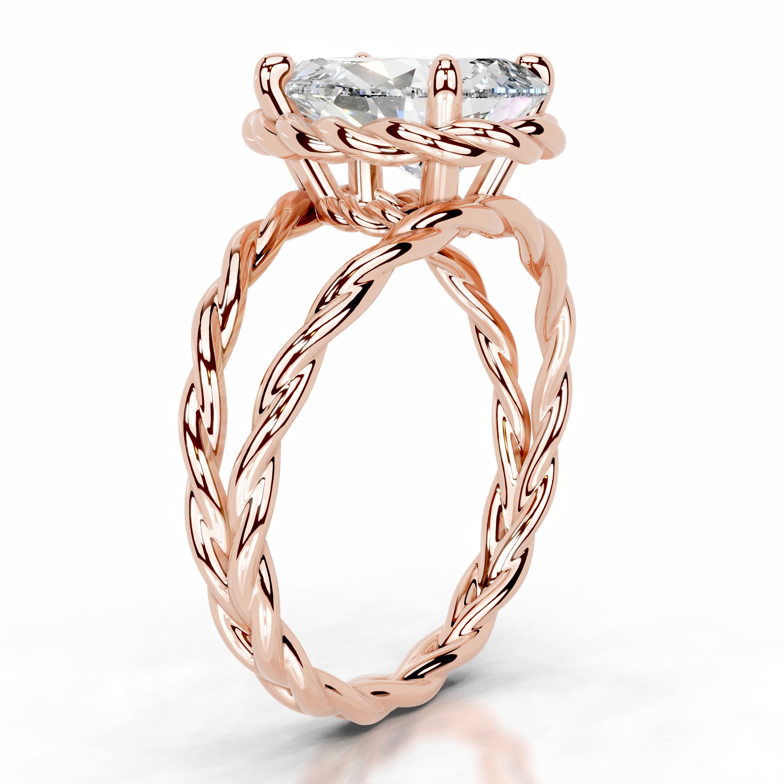 Yul Diamond Engagement Ring - 14K Rose Gold