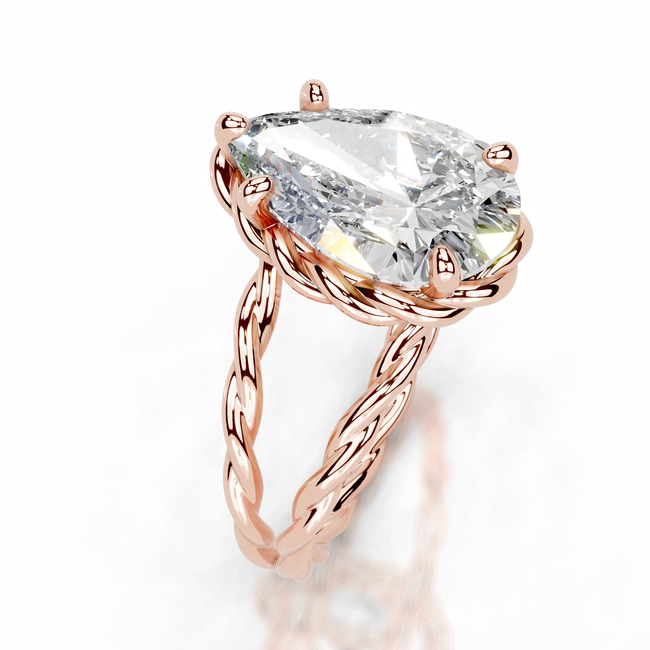 Yul Diamond Engagement Ring - 14K Rose Gold