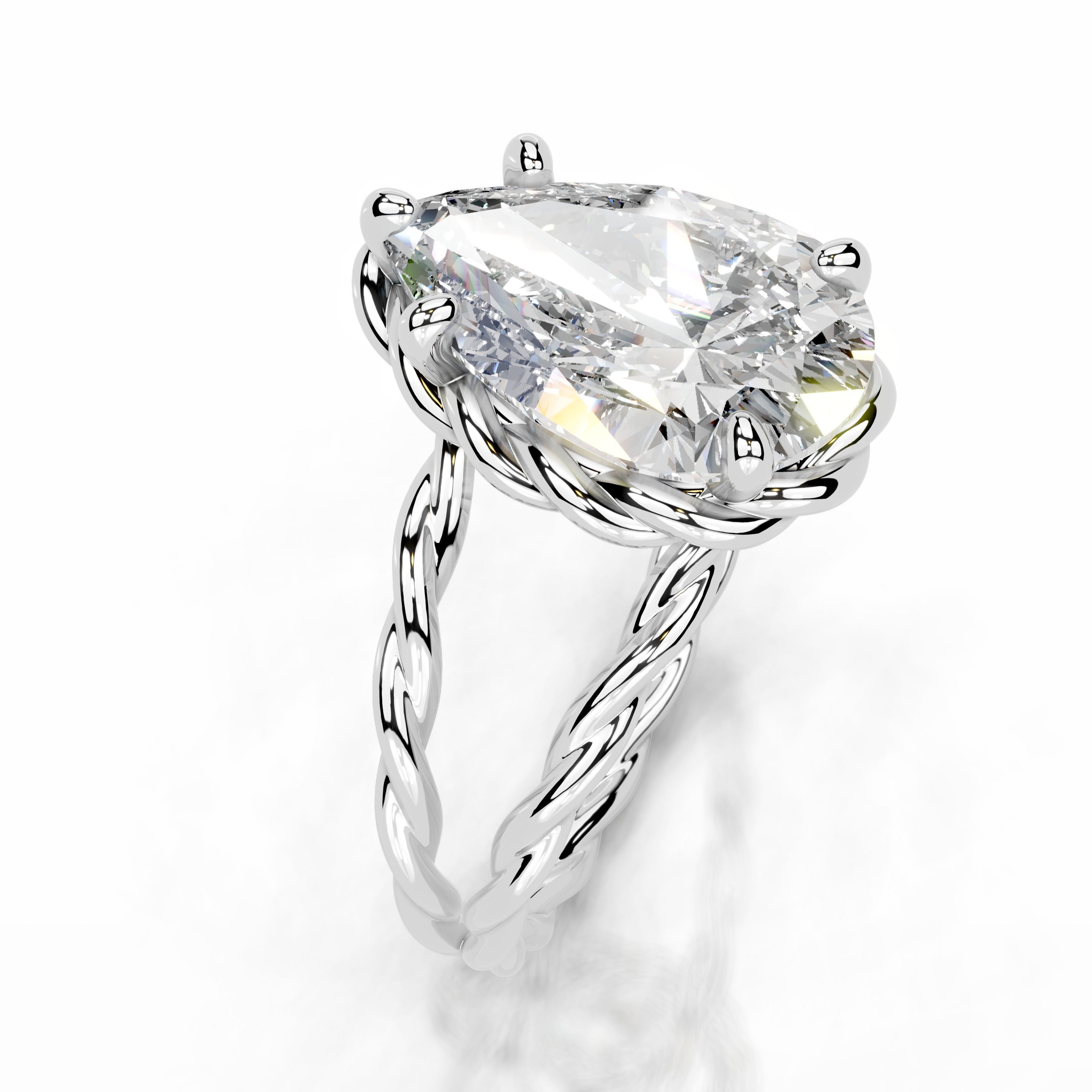 Yul Diamond Engagement Ring - 14K White Gold