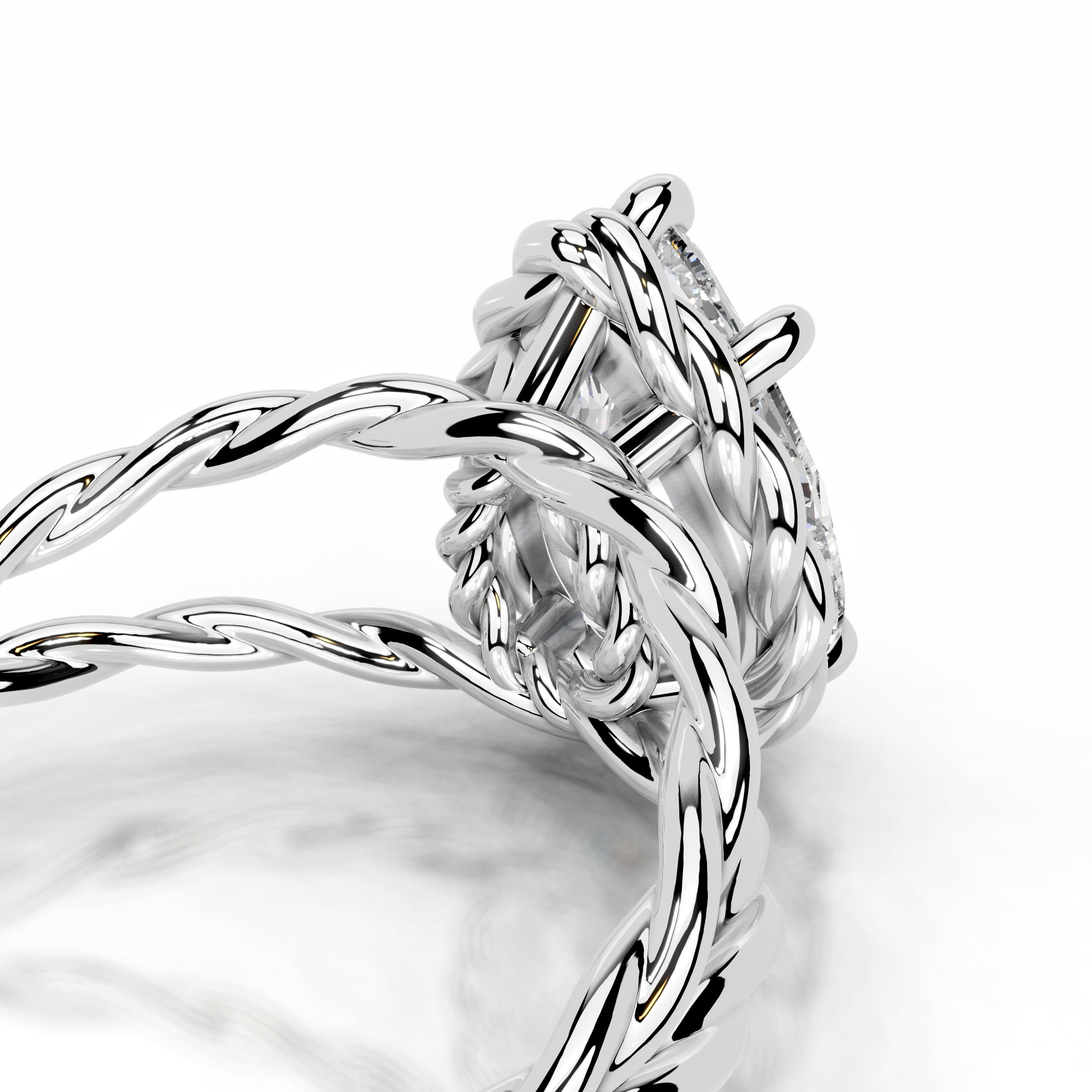 Yul Diamond Engagement Ring - 14K White Gold