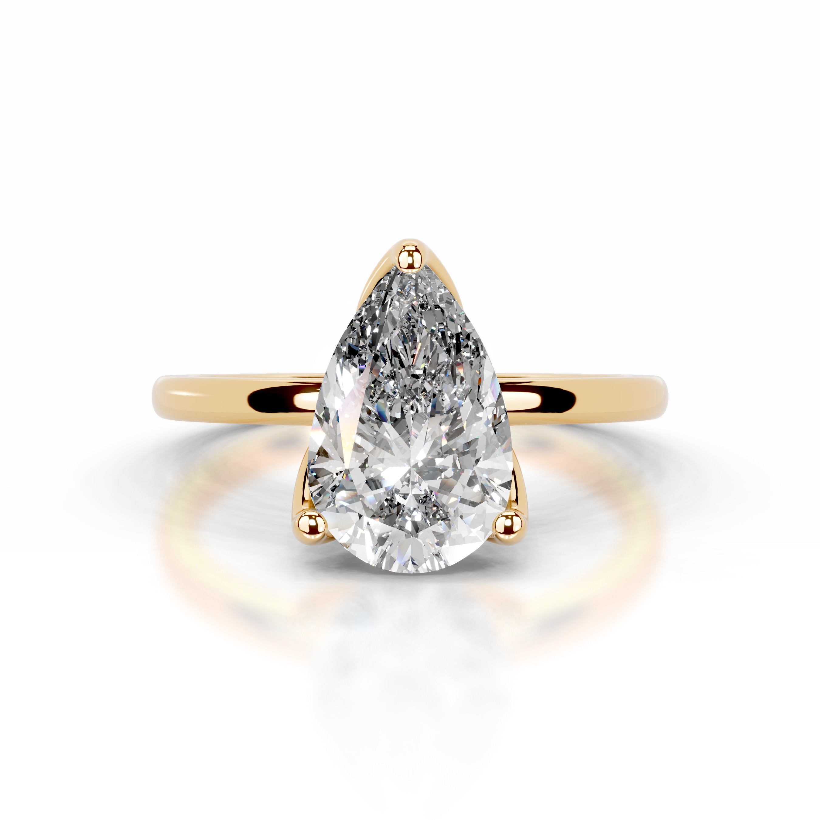 Phoenix Diamond Engagement Ring - 18K Yellow Gold