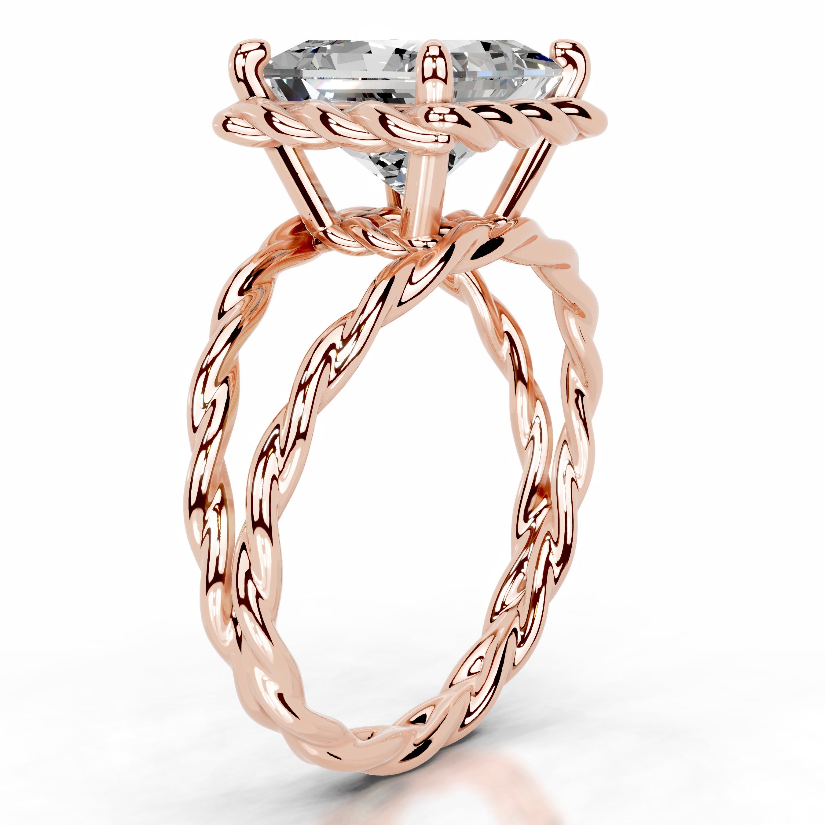 Yul Diamond Engagement Ring - 14K Rose Gold