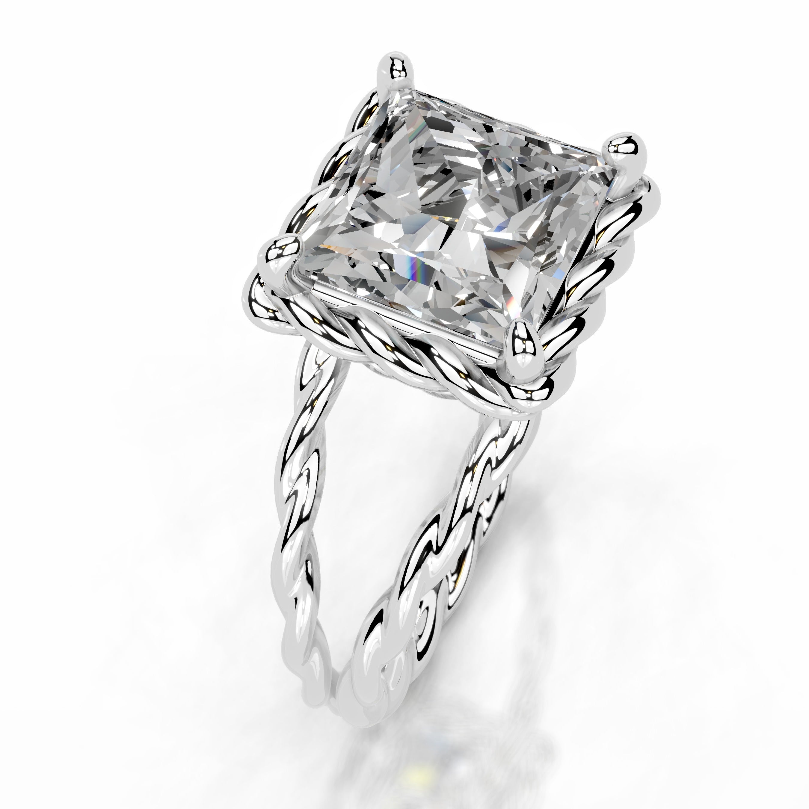 Yul Diamond Engagement Ring - 14K White Gold