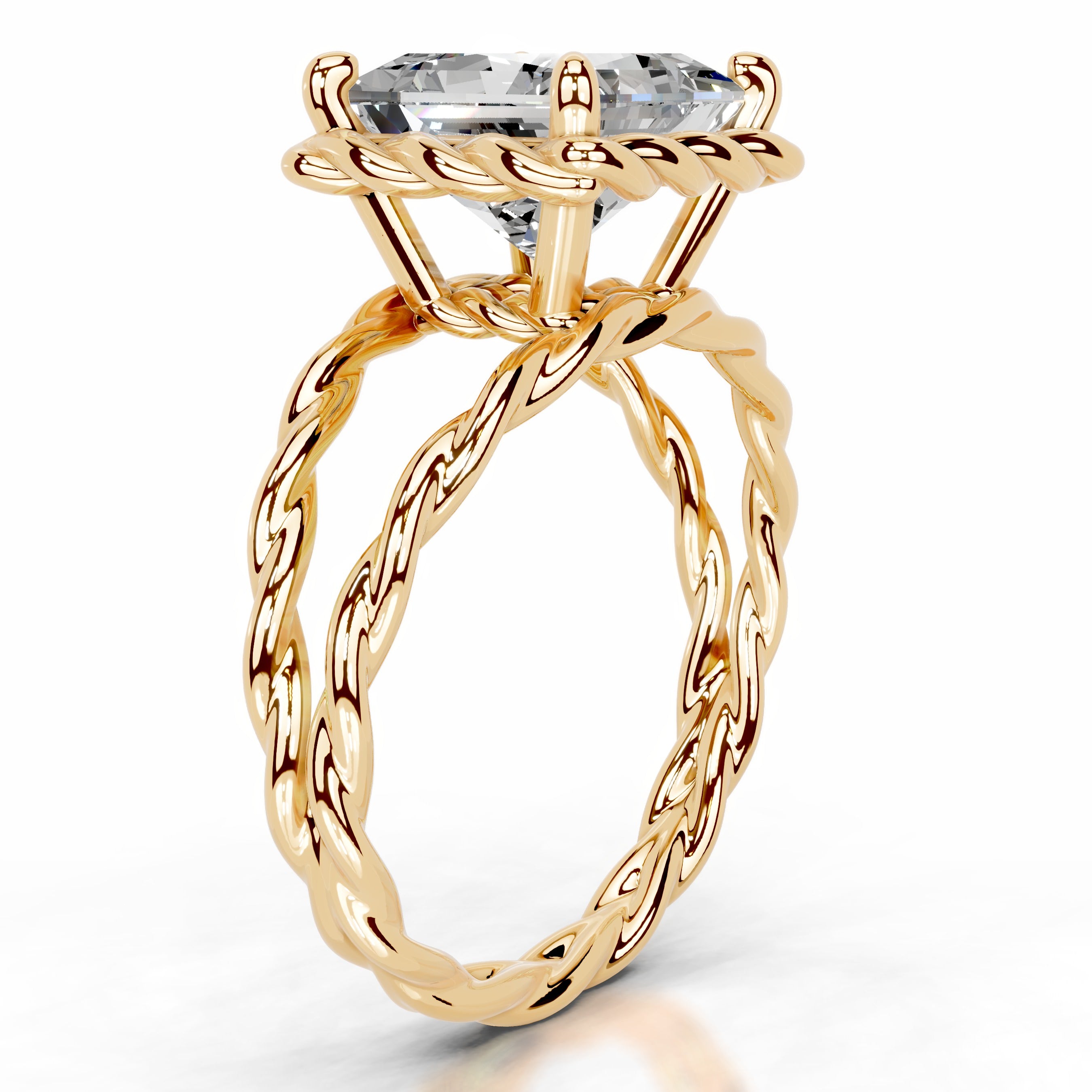 Yul Diamond Engagement Ring - 18K Yellow Gold