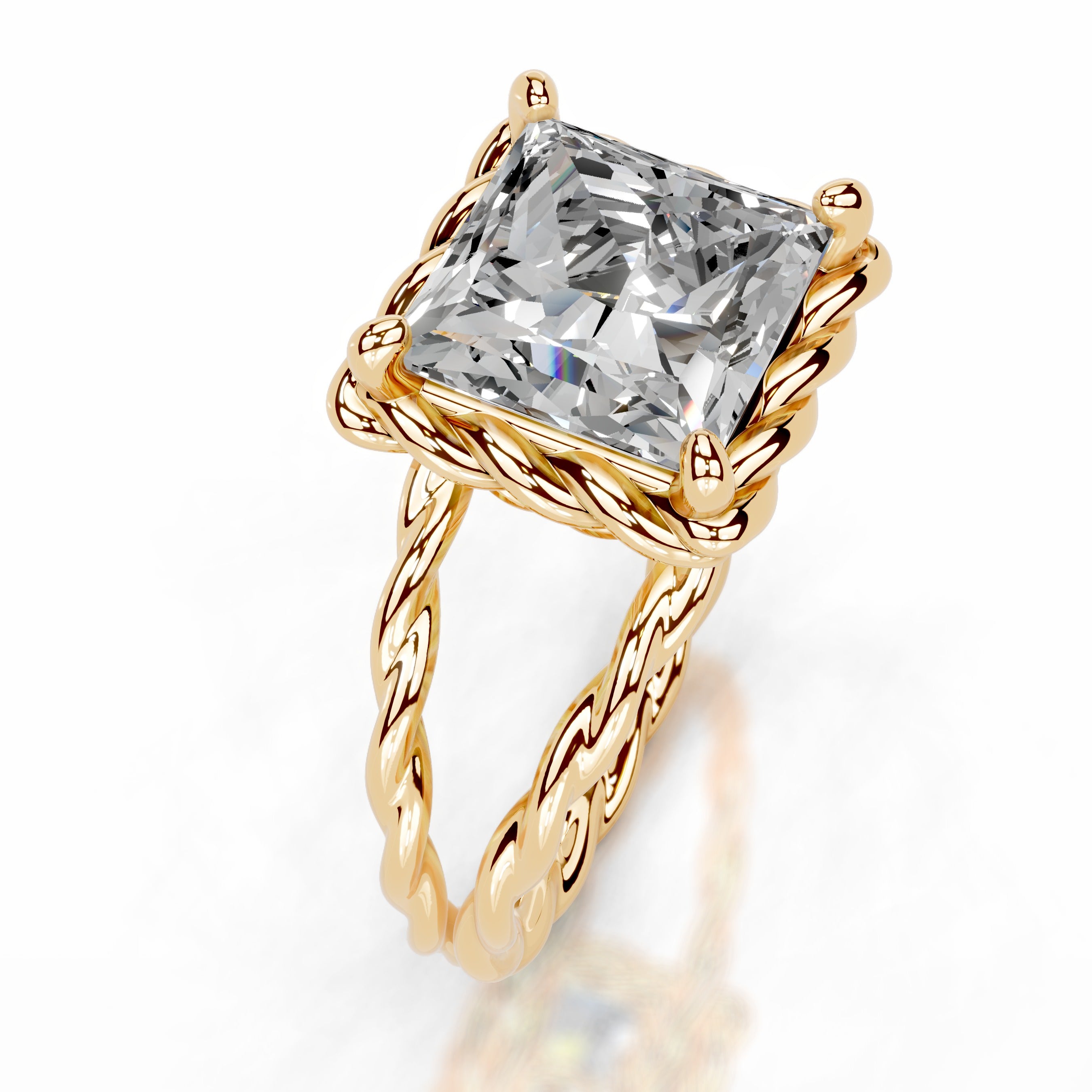 Yul Diamond Engagement Ring - 18K Yellow Gold