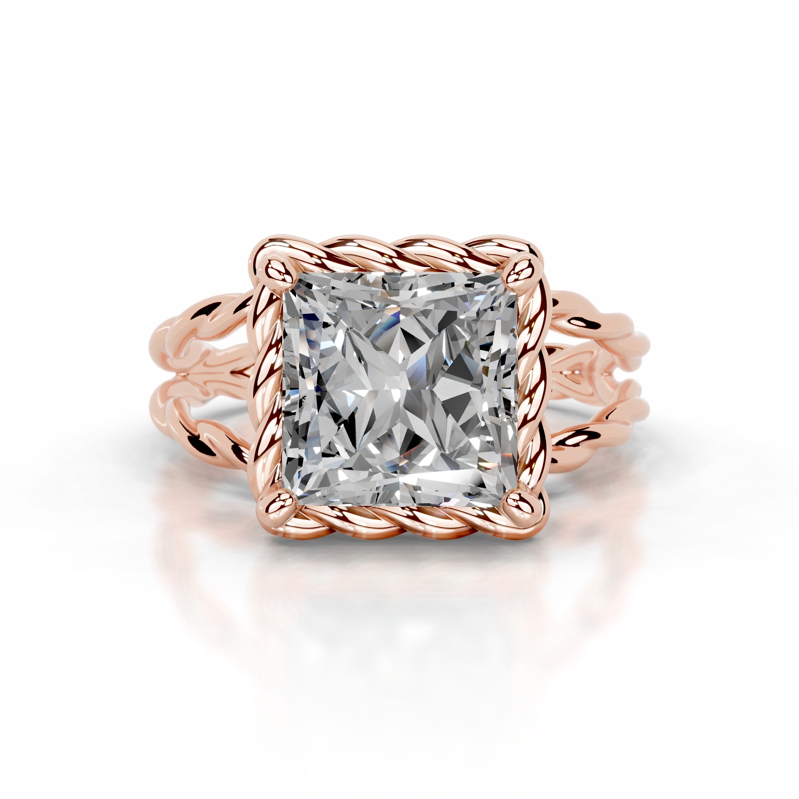 Yul Diamond Engagement Ring - 14K Rose Gold