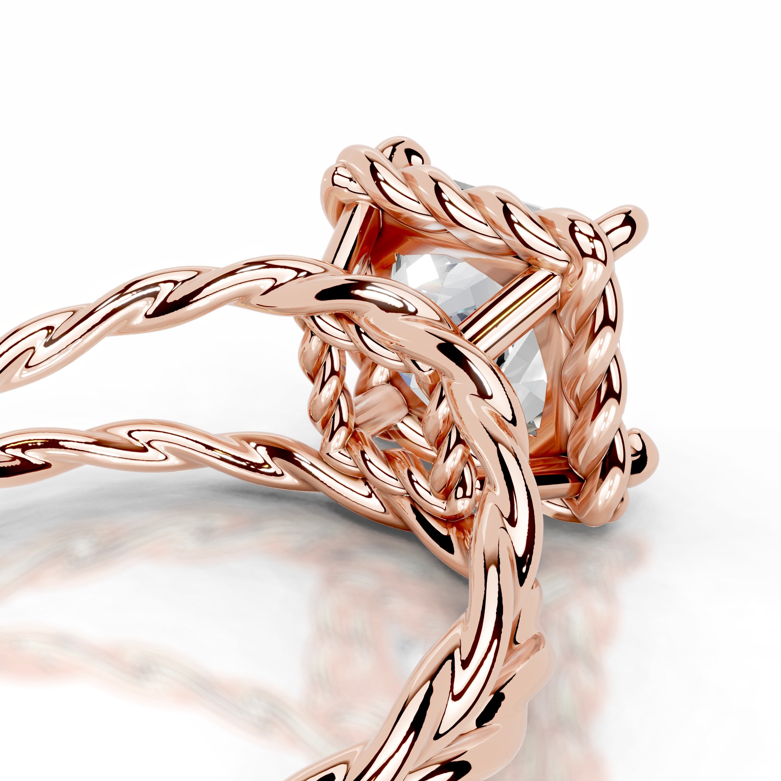 Yul Diamond Engagement Ring - 14K Rose Gold