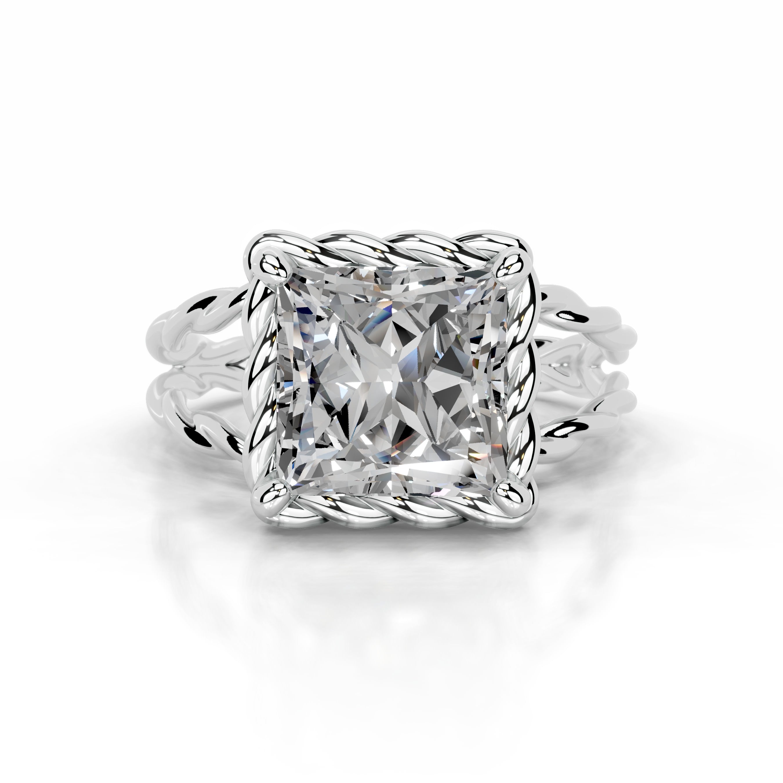 Yul Diamond Engagement Ring - 14K White Gold