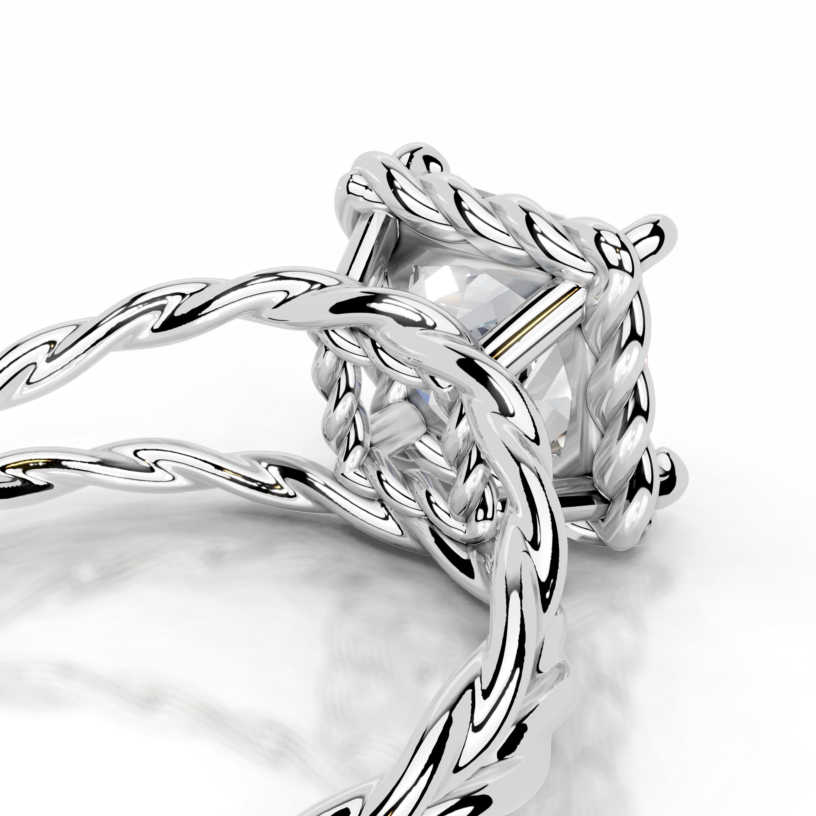 Yul Diamond Engagement Ring - 14K White Gold