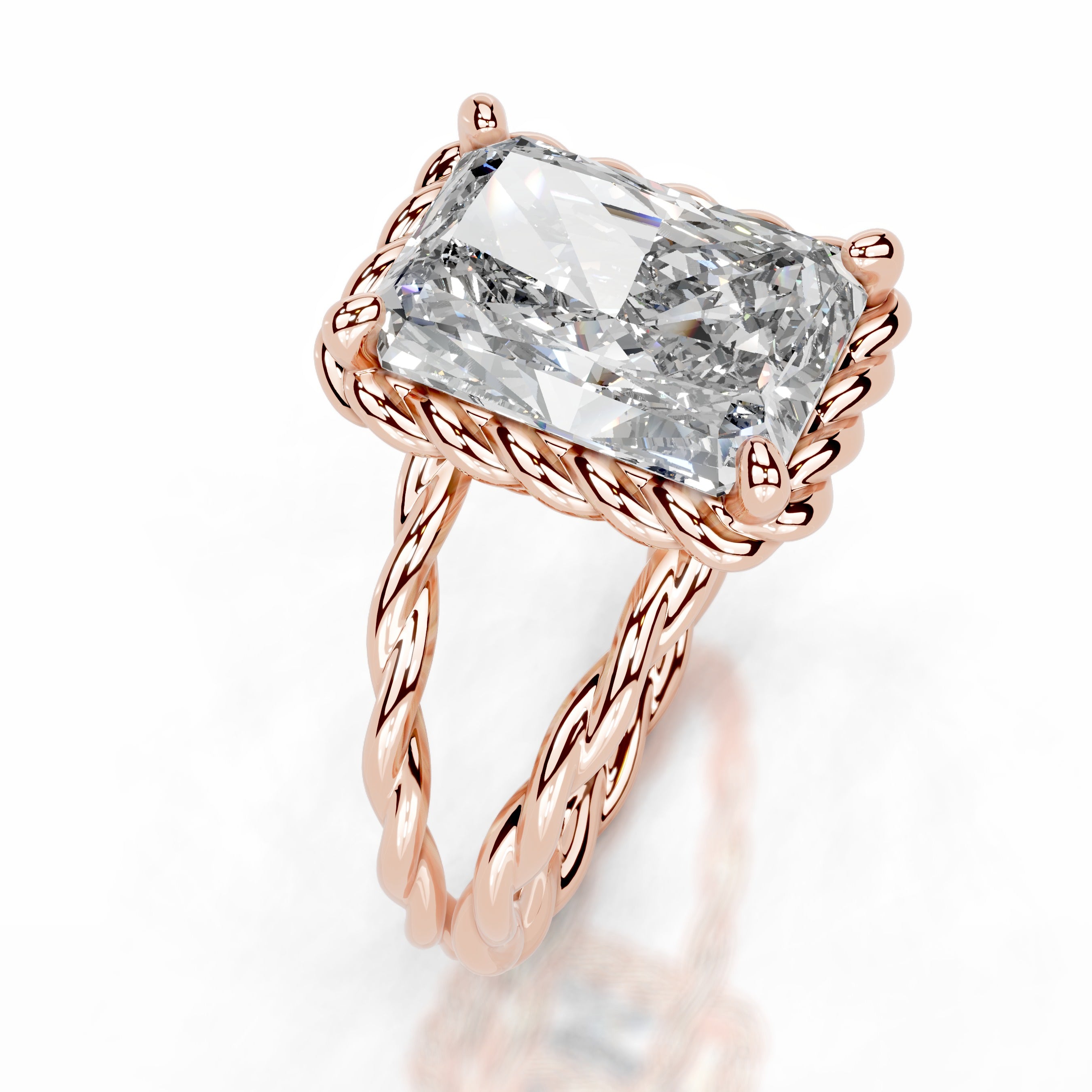 Yul Diamond Engagement Ring - 14K Rose Gold