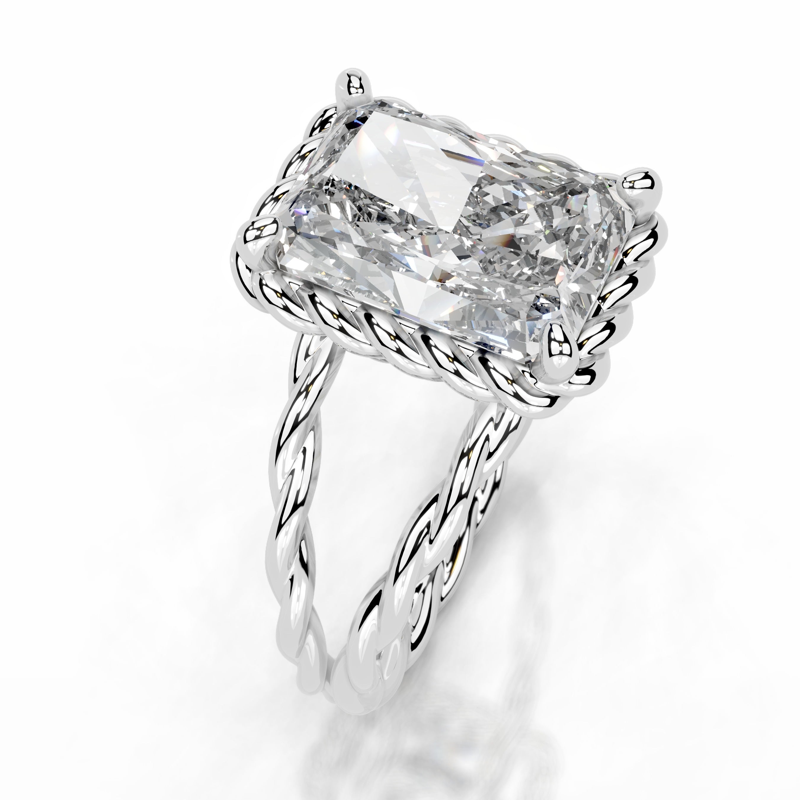 Yul Diamond Engagement Ring - 14K White Gold