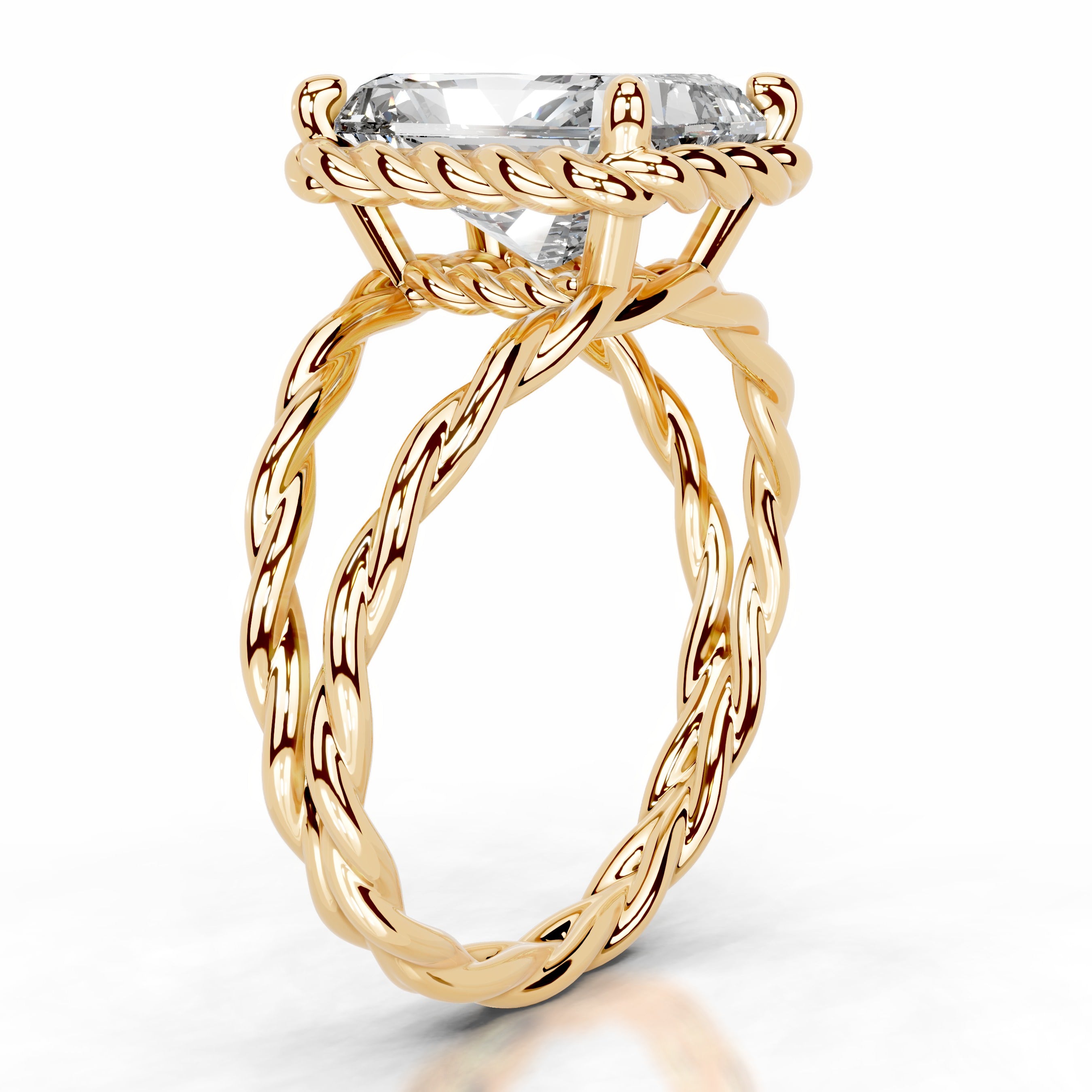 Yul Diamond Engagement Ring - 18K Yellow Gold