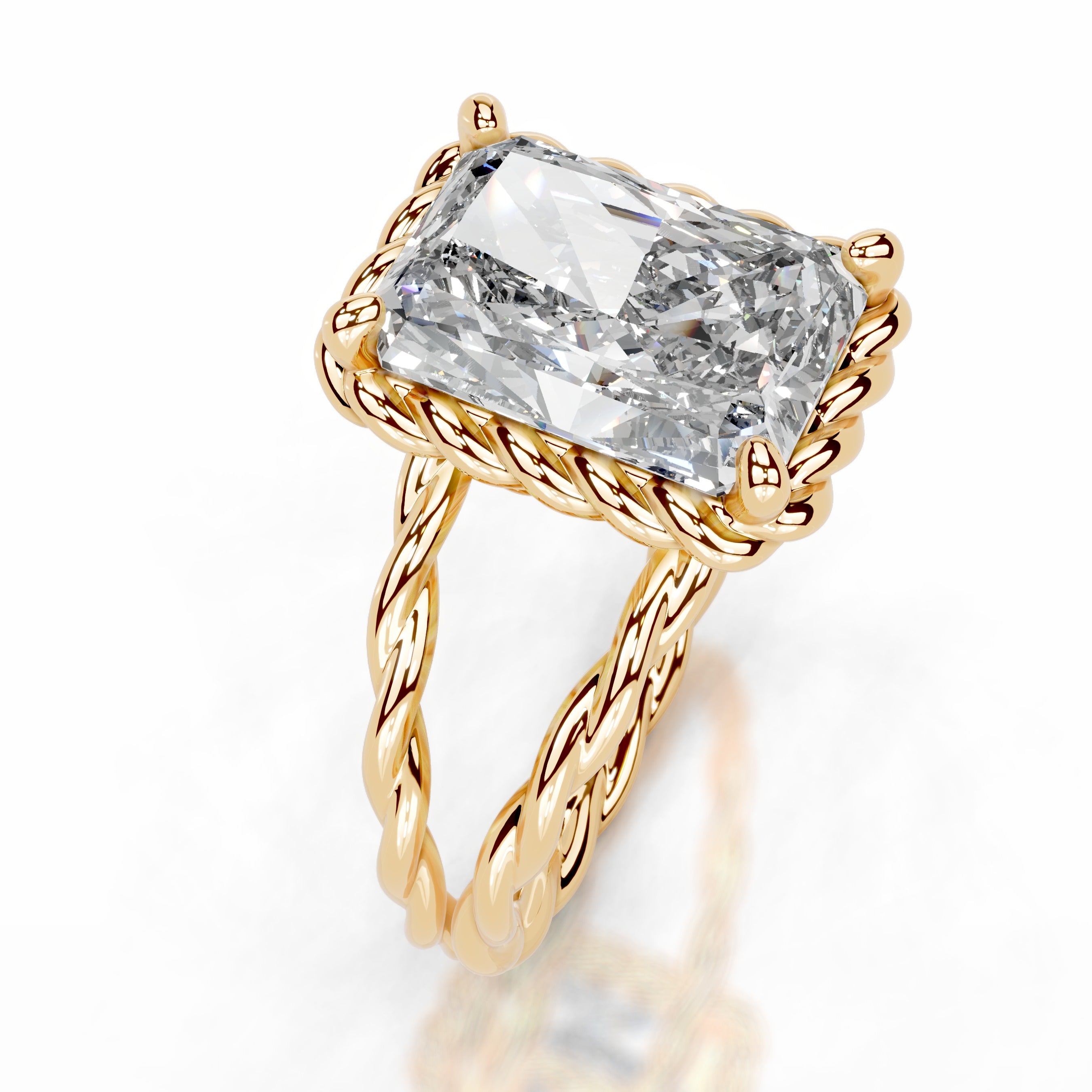 Yul Diamond Engagement Ring - 18K Yellow Gold