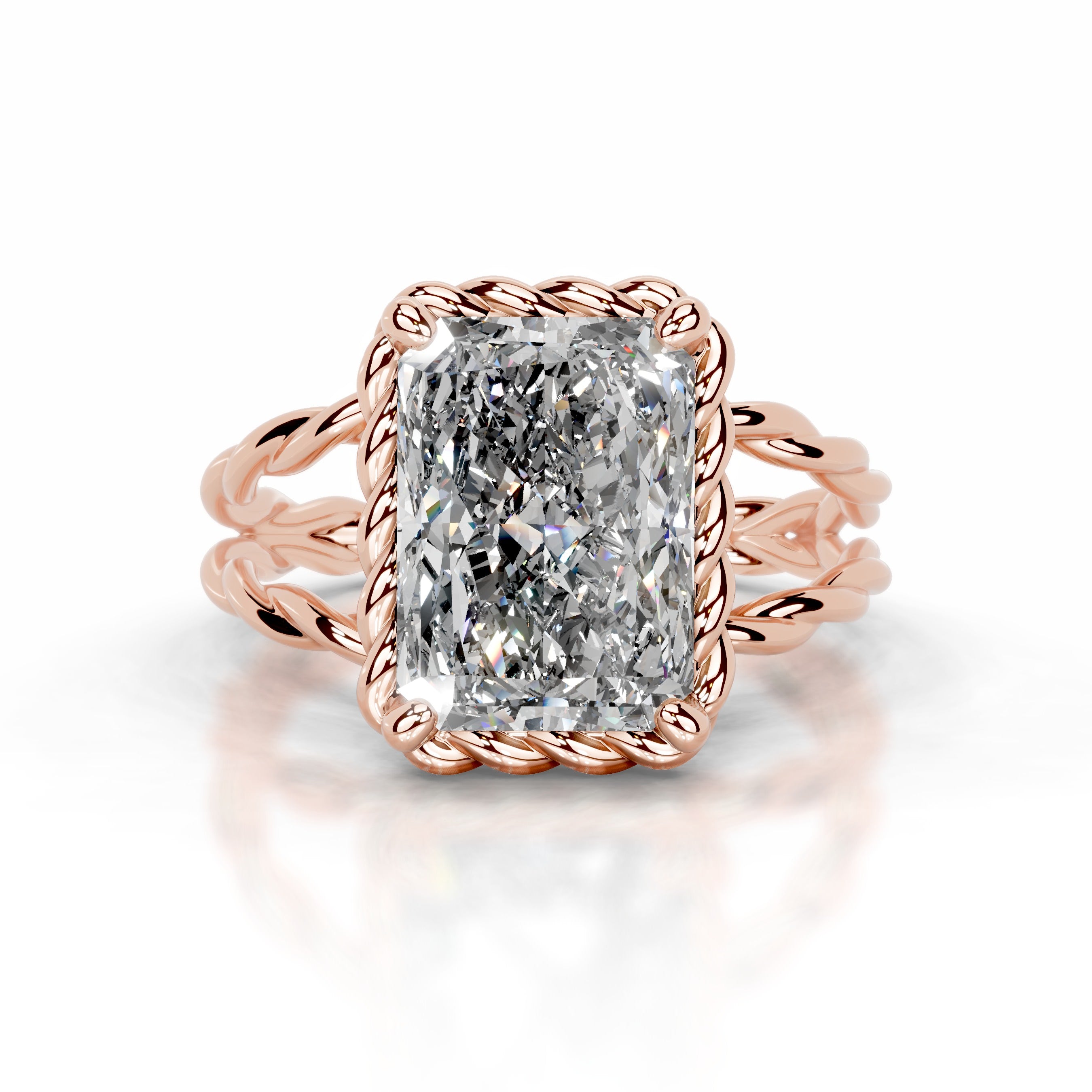 Yul Diamond Engagement Ring - 14K Rose Gold