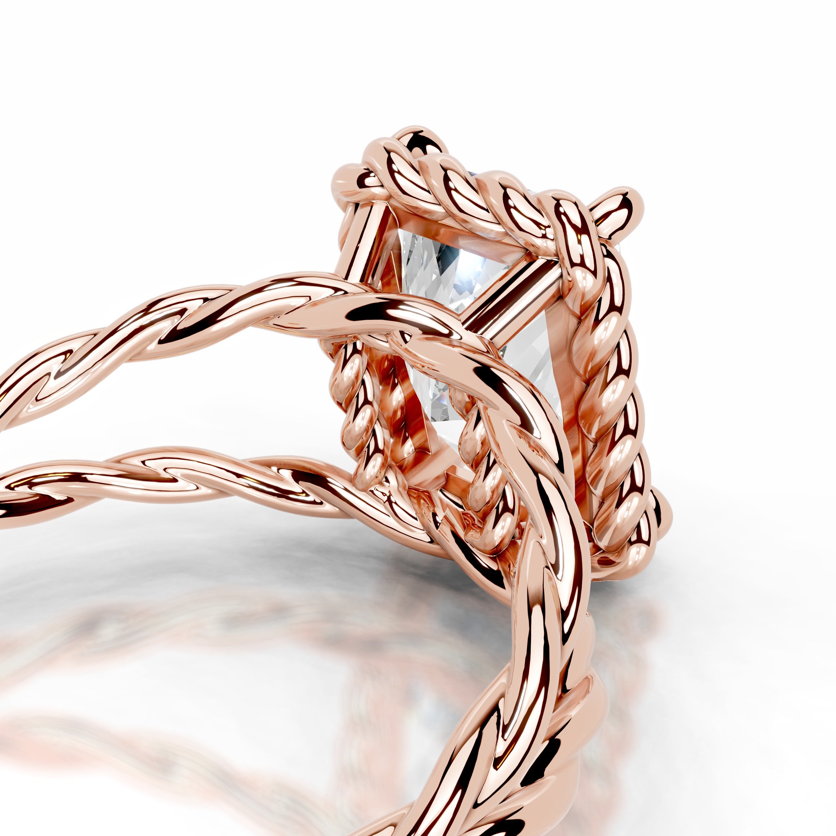 Yul Diamond Engagement Ring - 14K Rose Gold