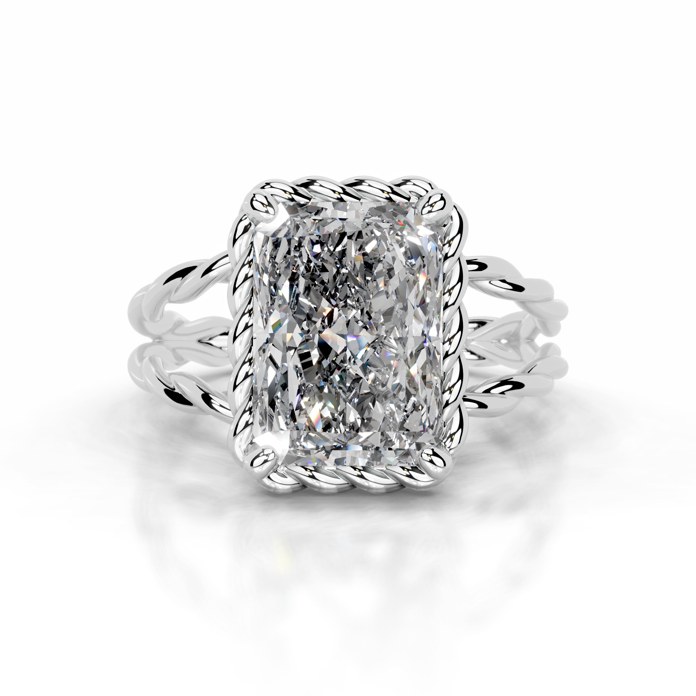 Yul Diamond Engagement Ring - 14K White Gold