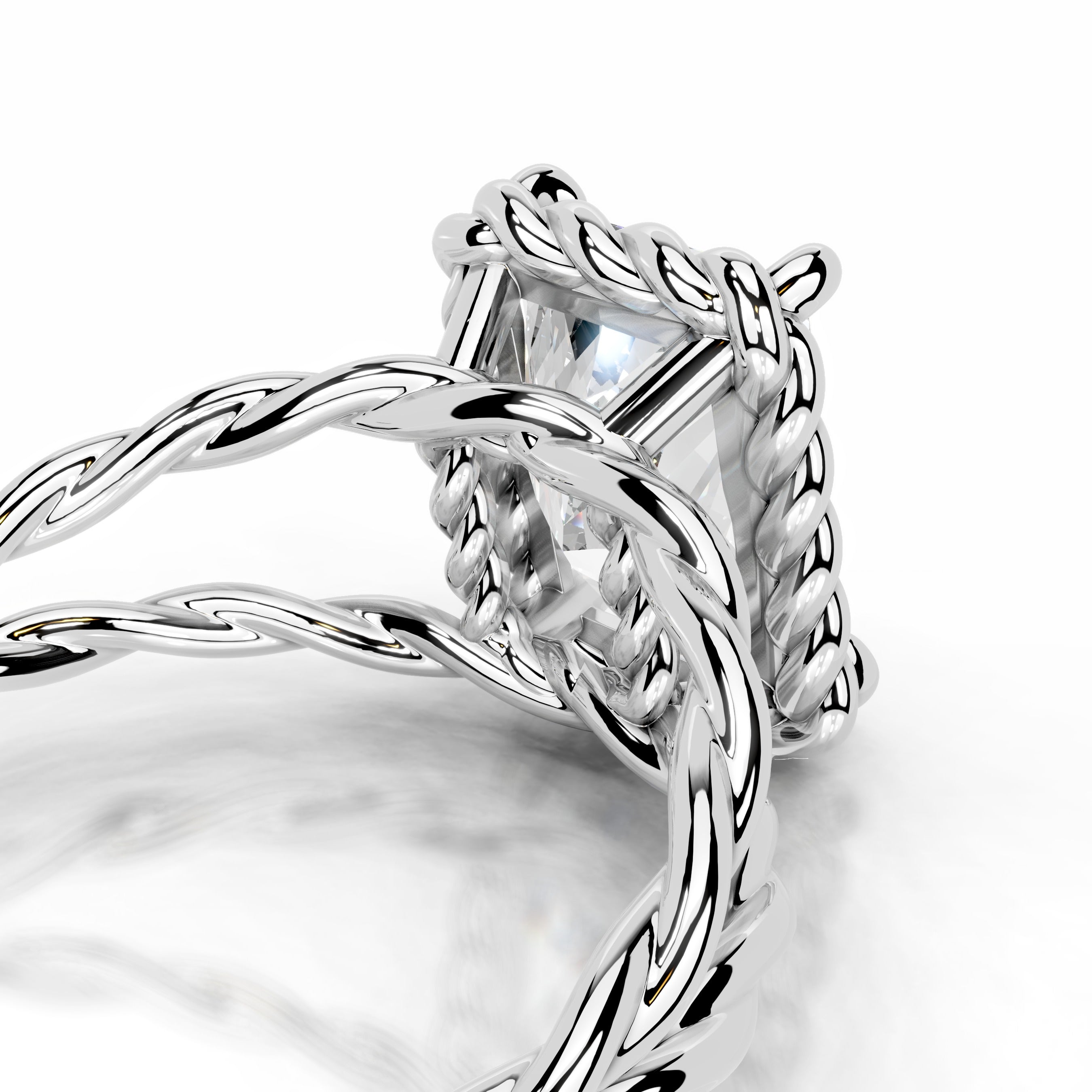 Yul Diamond Engagement Ring - 14K White Gold