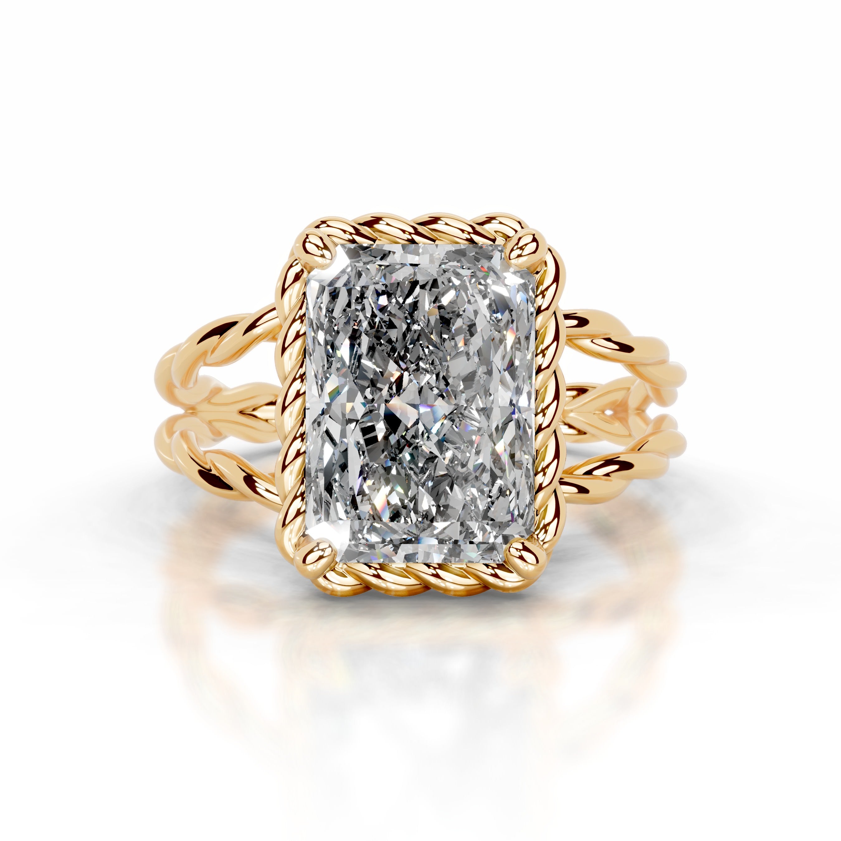 Yul Diamond Engagement Ring - 18K Yellow Gold