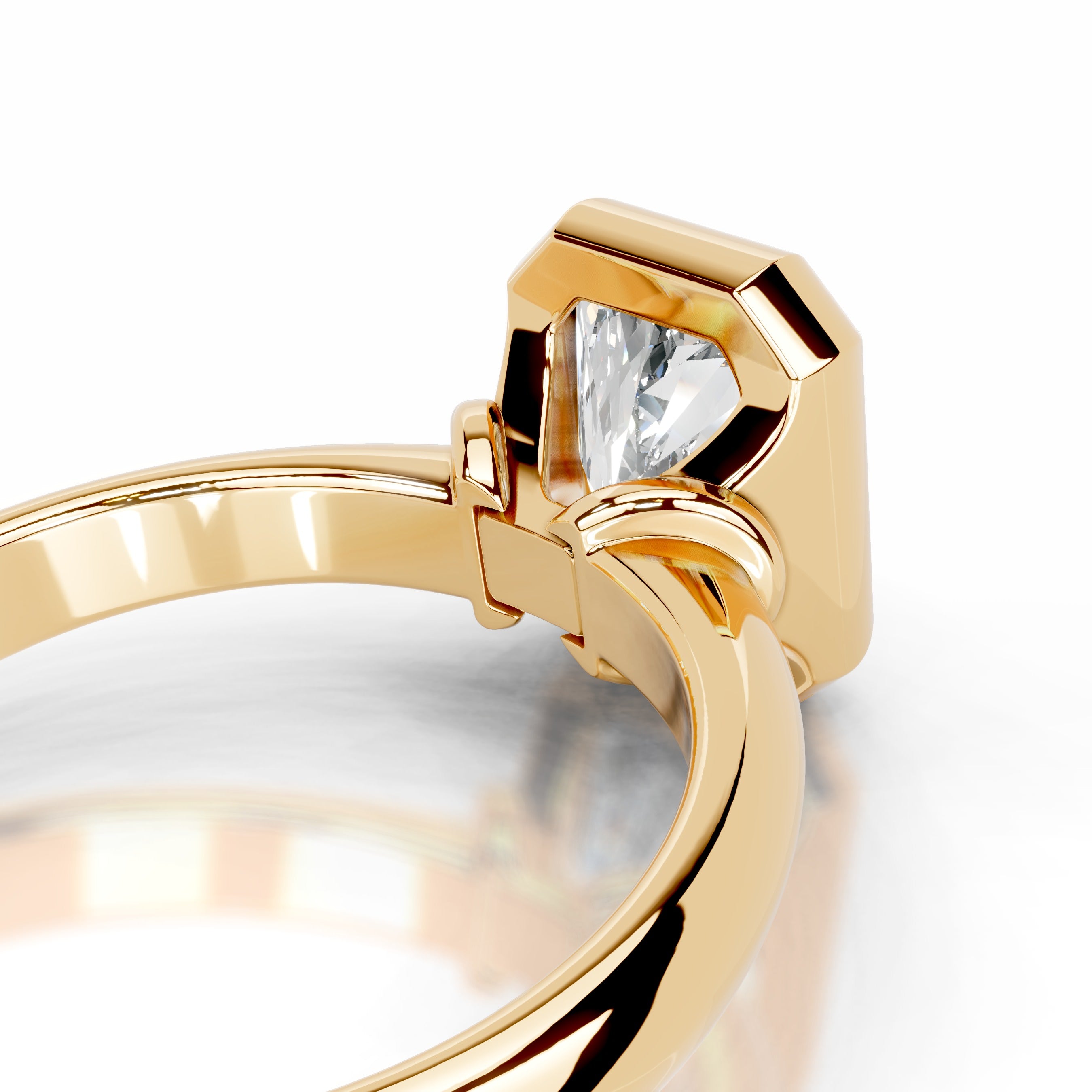 Kaylee Diamond Engagement Ring - 18K Yellow Gold