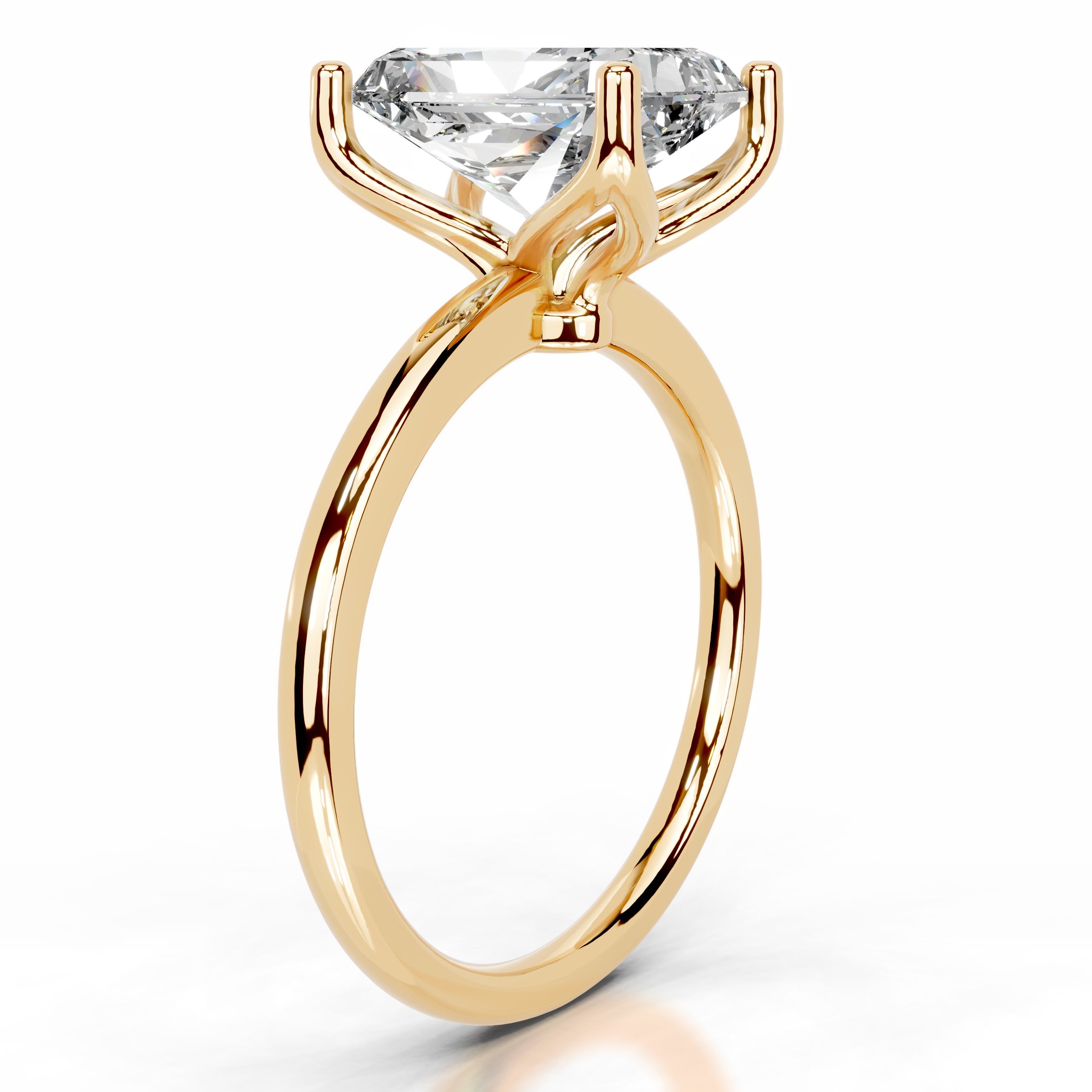 Phoenix Diamond Engagement Ring - 18K Yellow Gold