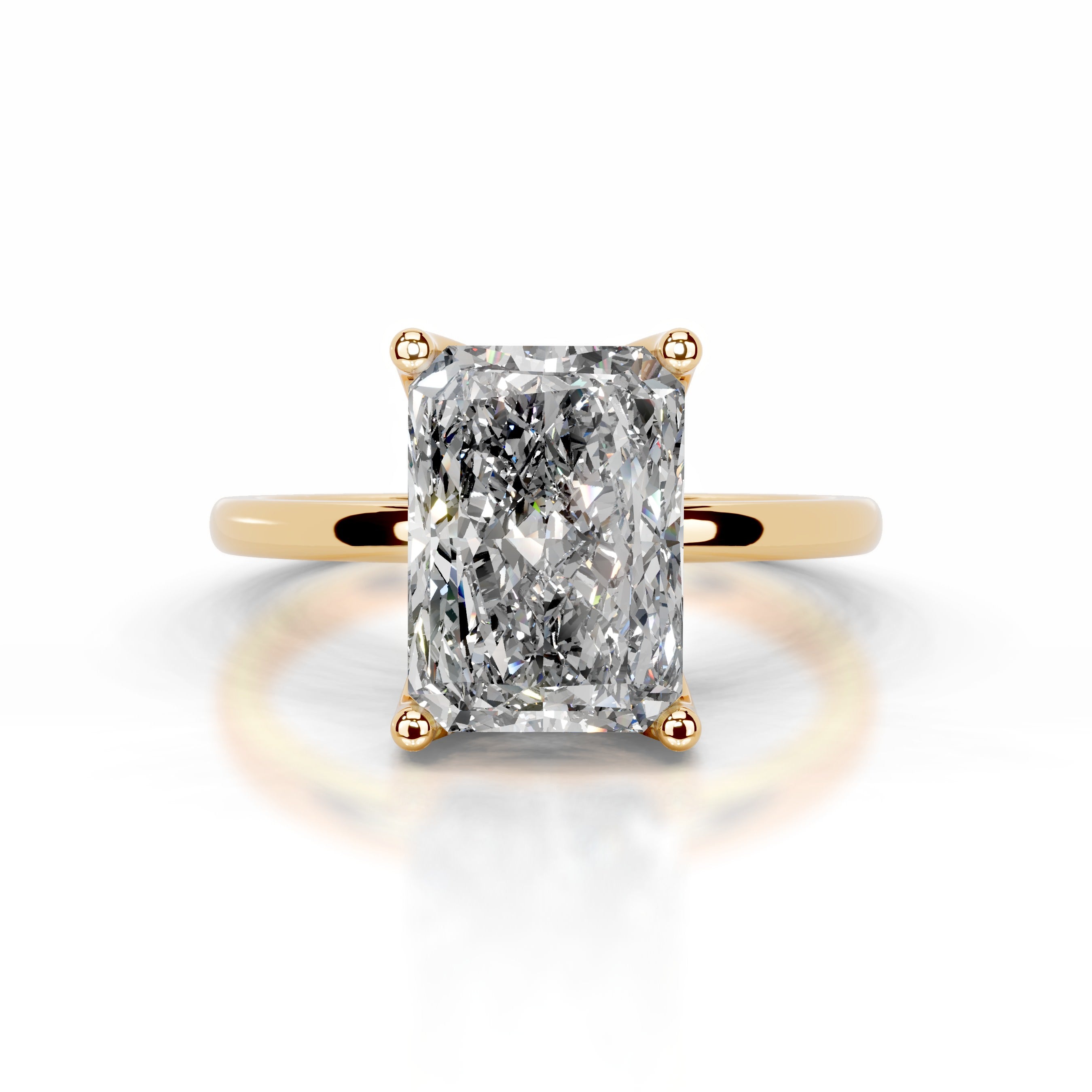 Phoenix Diamond Engagement Ring - 18K Yellow Gold