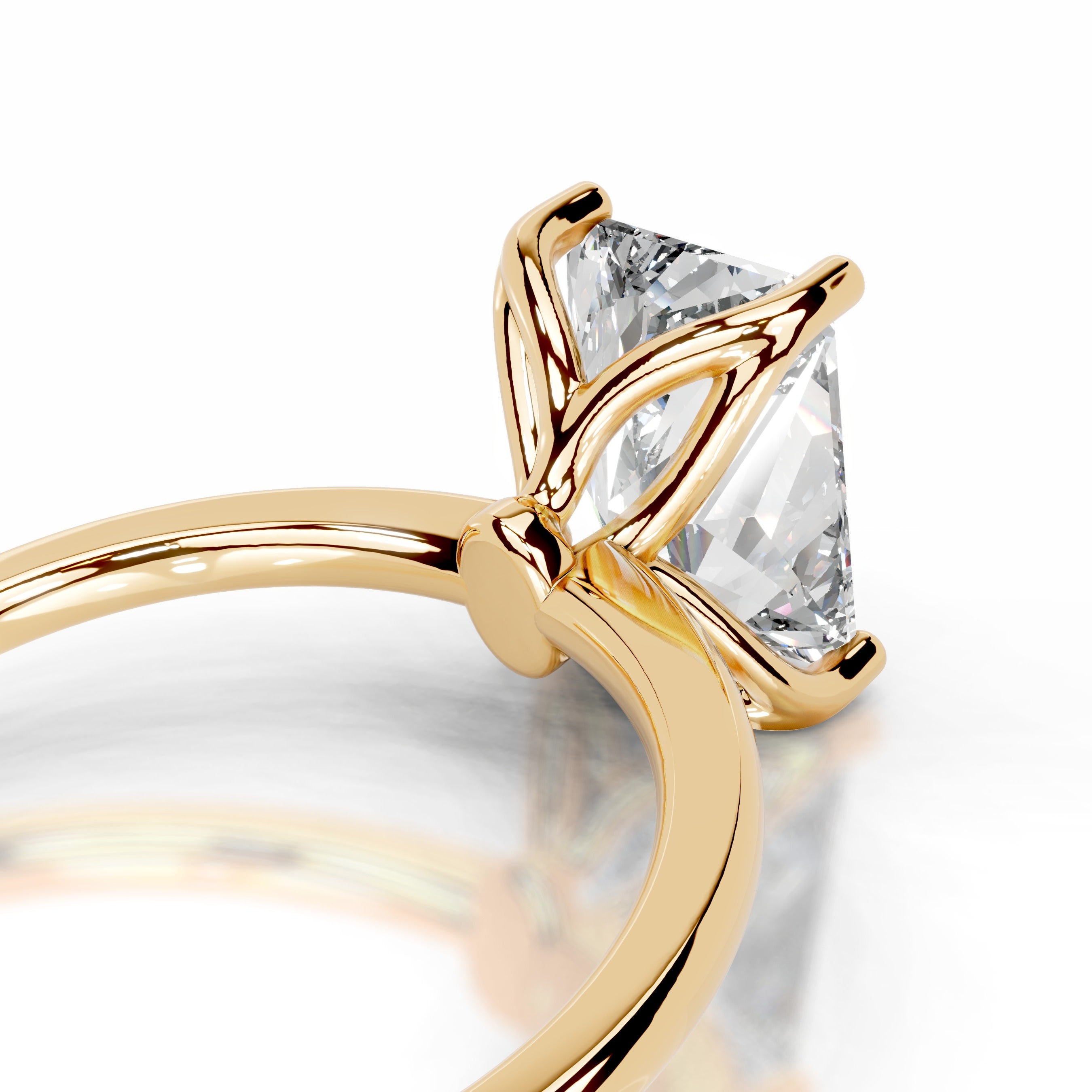 Phoenix Diamond Engagement Ring - 18K Yellow Gold