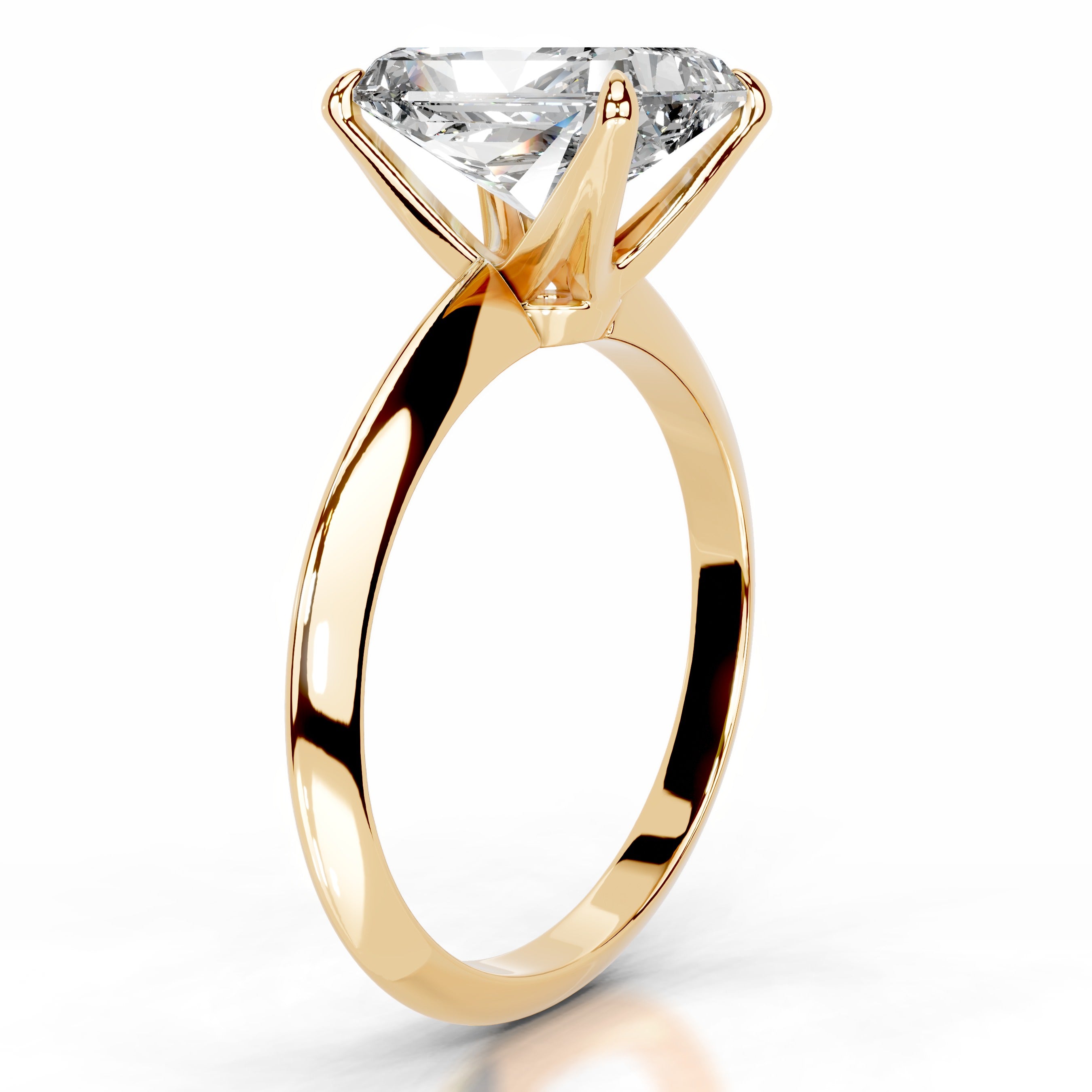 Evie Diamond Engagement Ring - 18K Yellow Gold