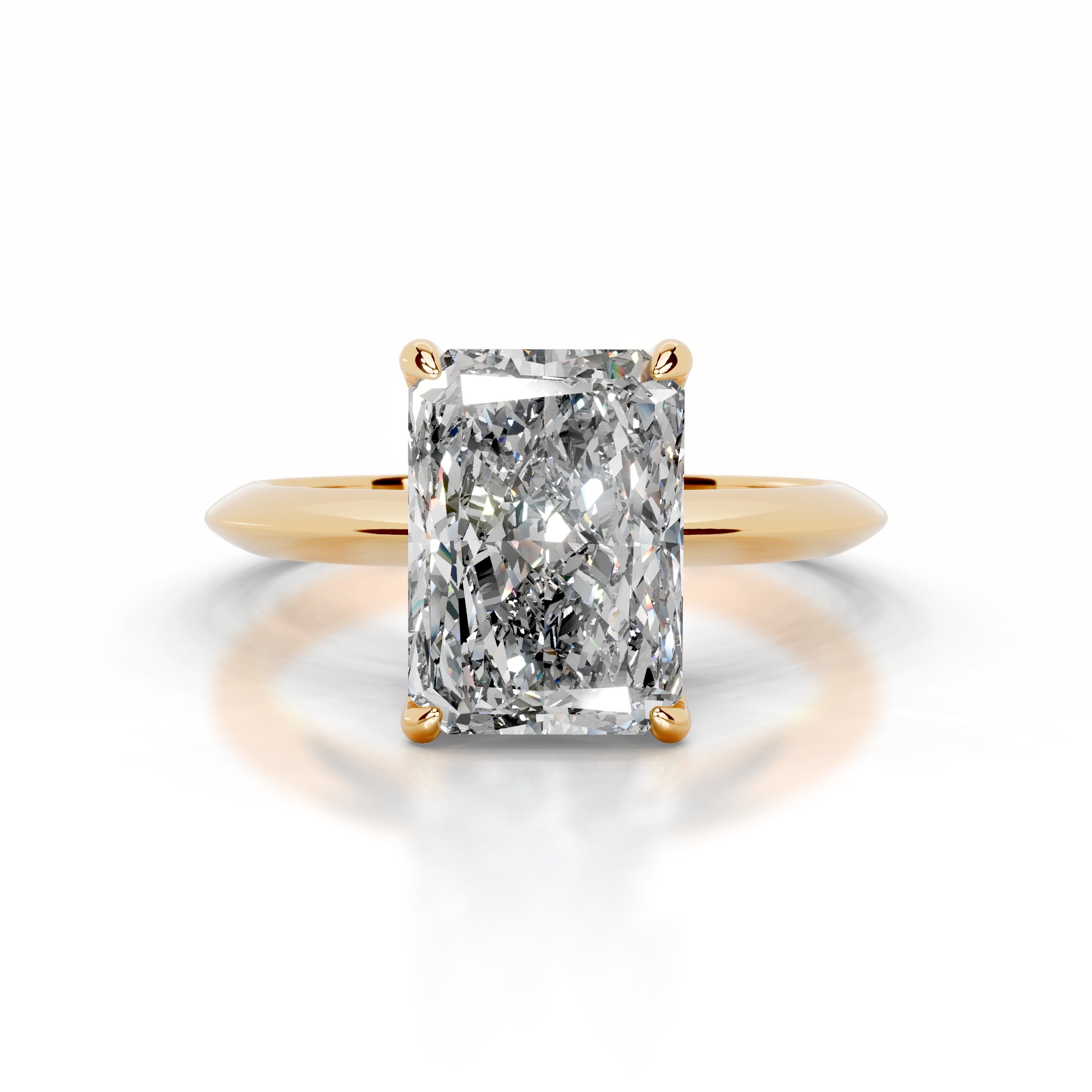 Evie Diamond Engagement Ring - 18K Yellow Gold