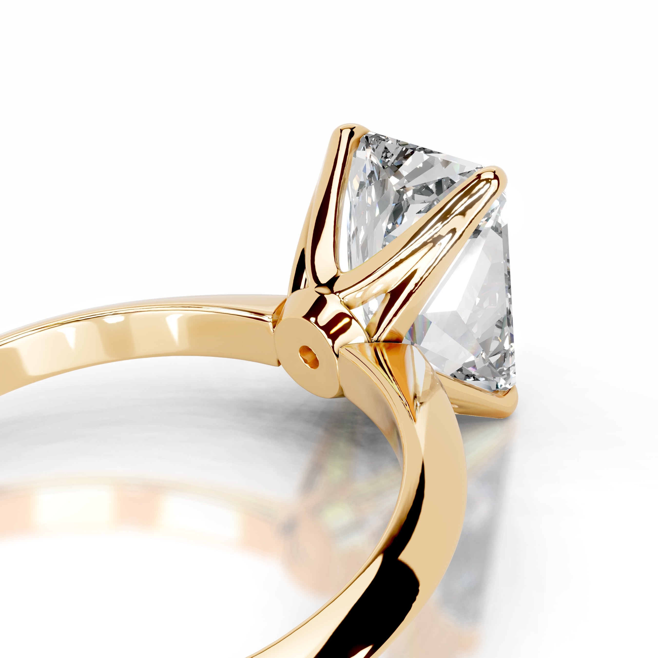 Evie Diamond Engagement Ring - 18K Yellow Gold