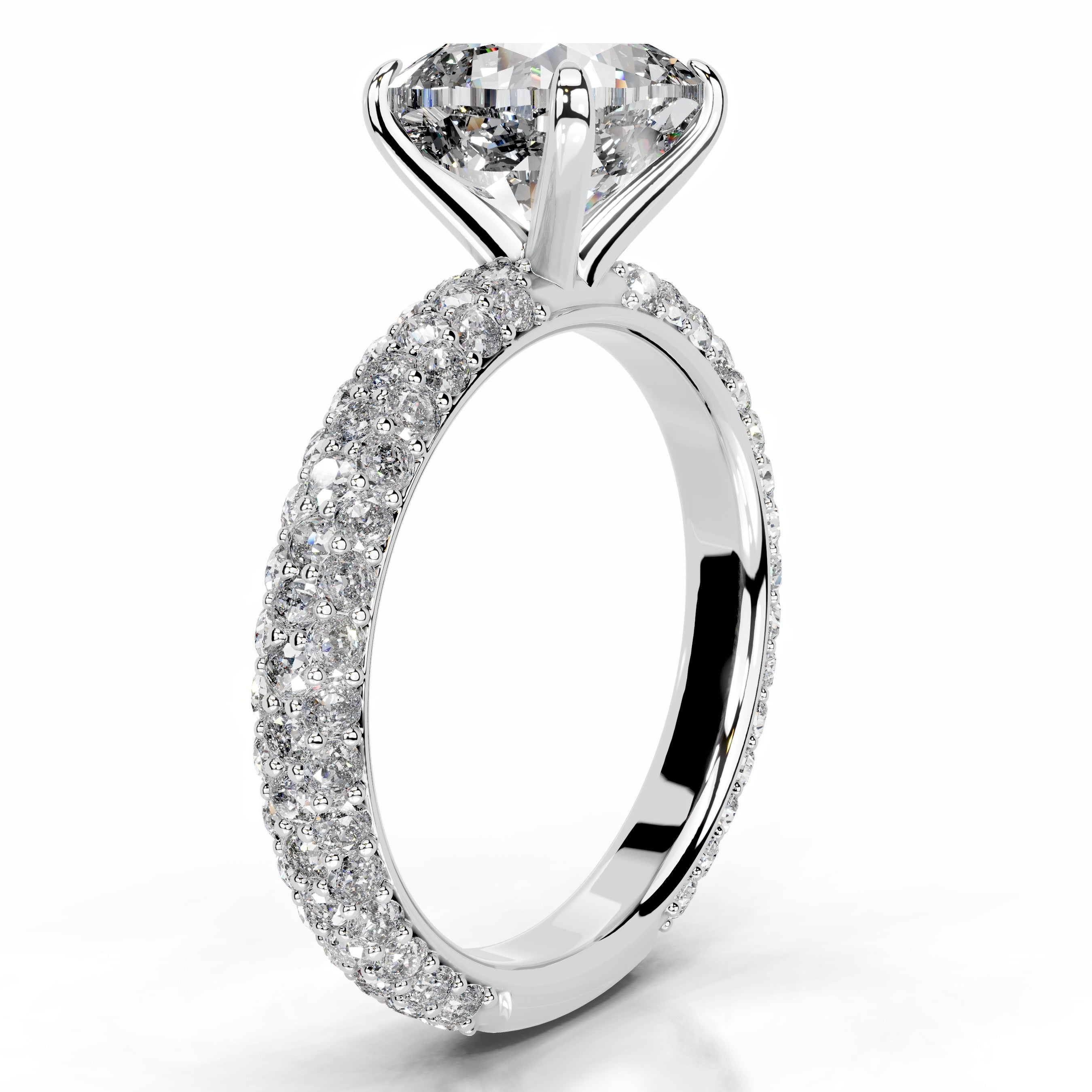 Charlotte Diamond Engagement Ring - 14K White Gold