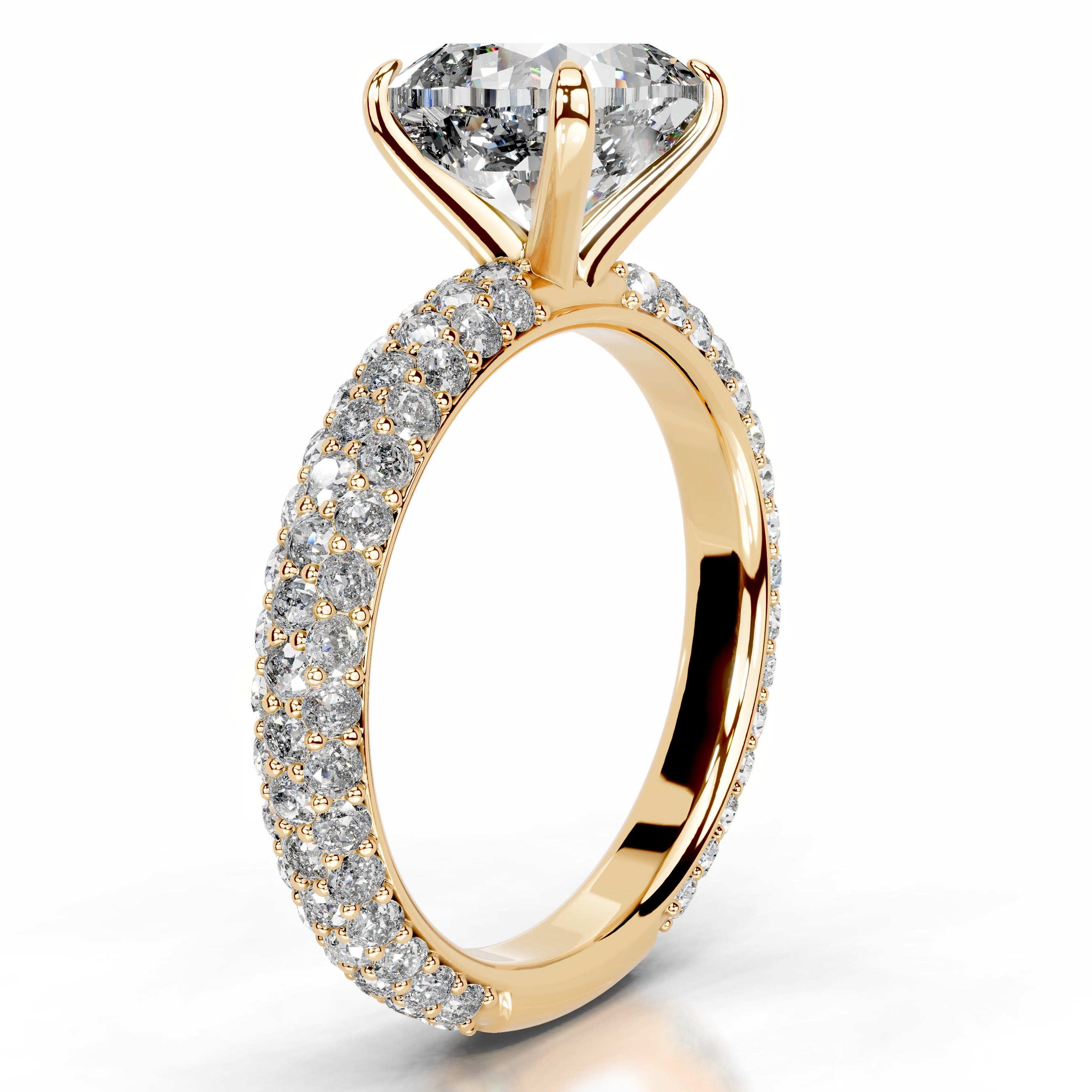 Charlotte Diamond Engagement Ring - 18K Yellow Gold