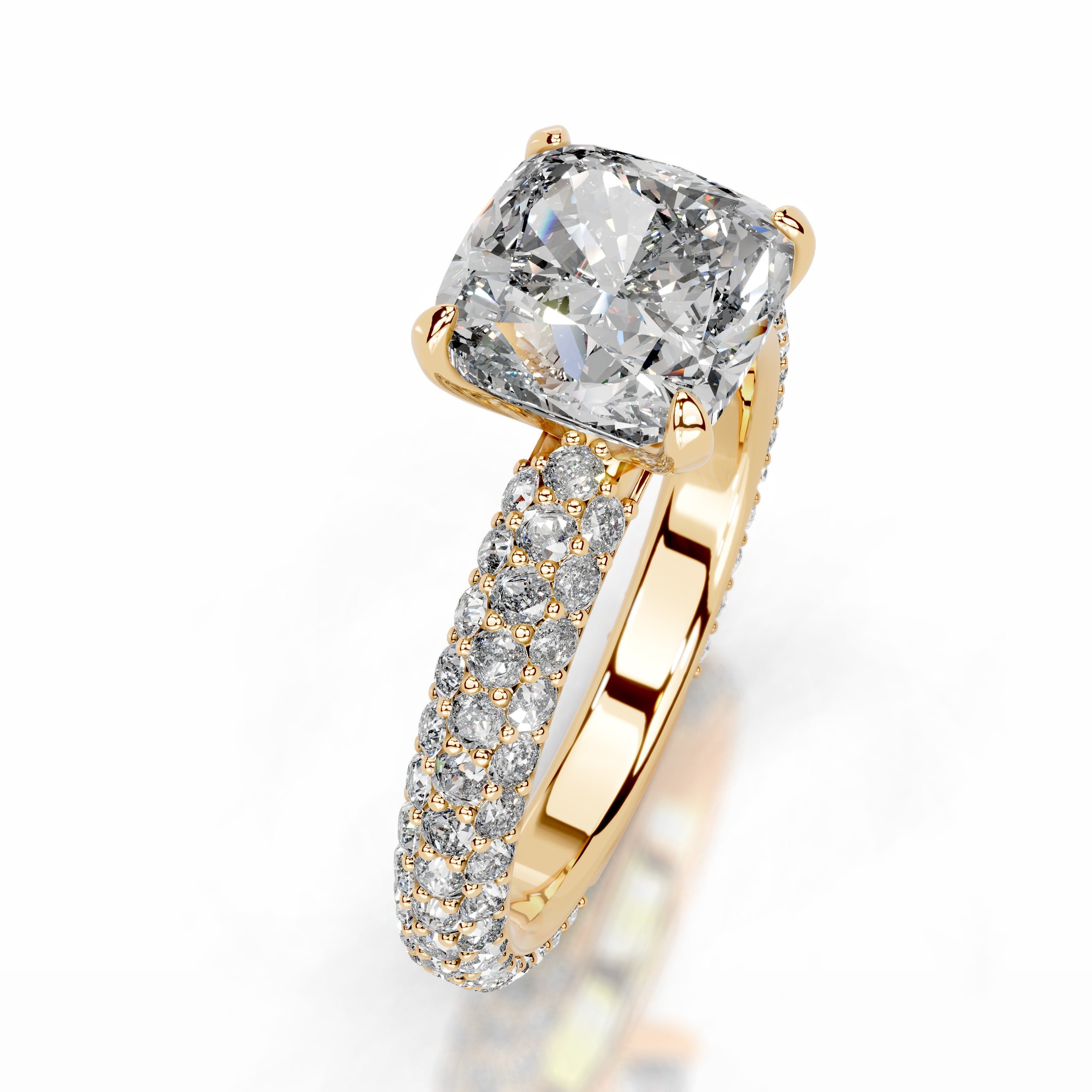 Charlotte Diamond Engagement Ring - 18K Yellow Gold