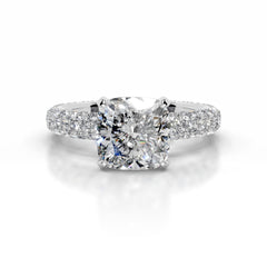 Charlotte Diamond Engagement Ring - 18K White Gold