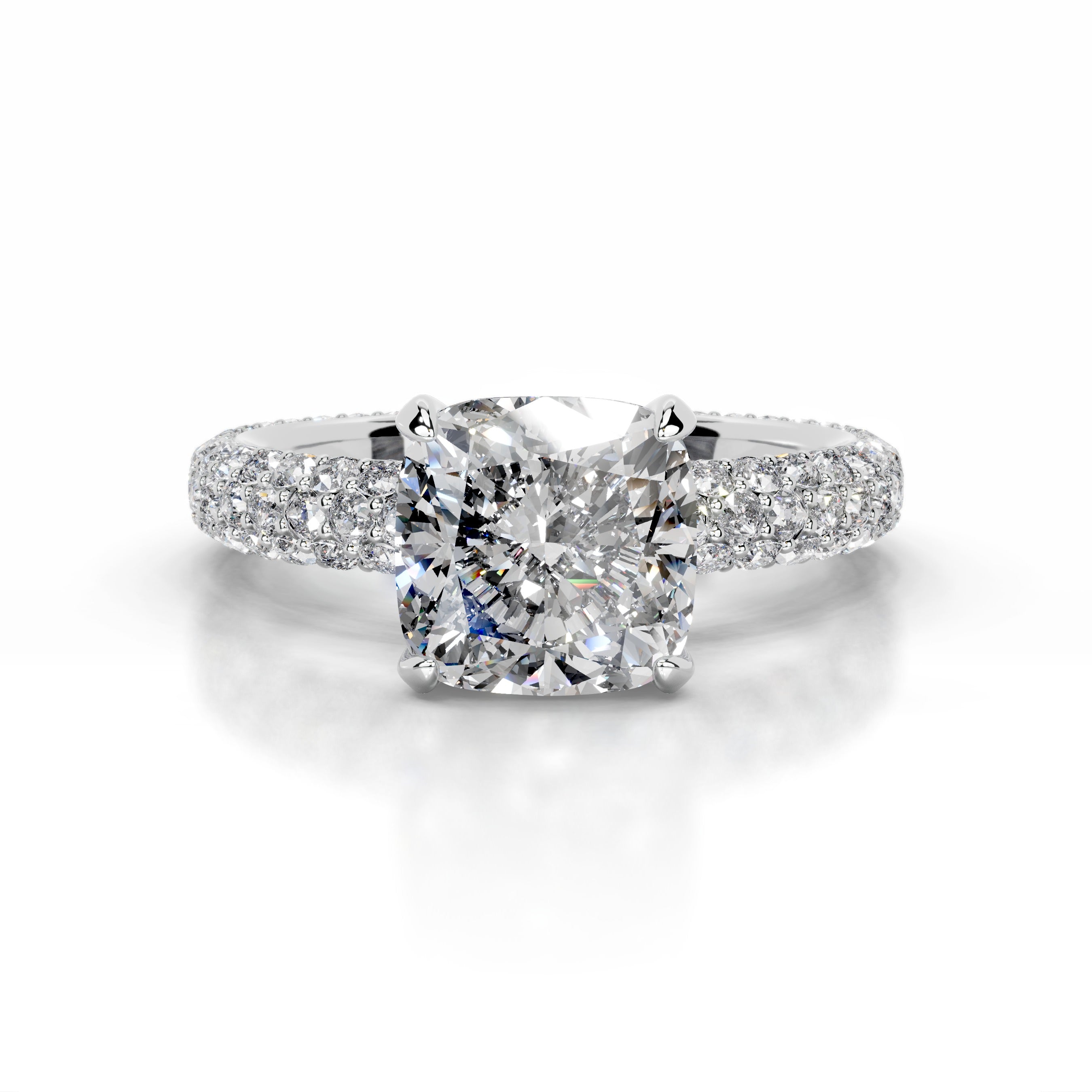 Charlotte Diamond Engagement Ring - 18K White Gold