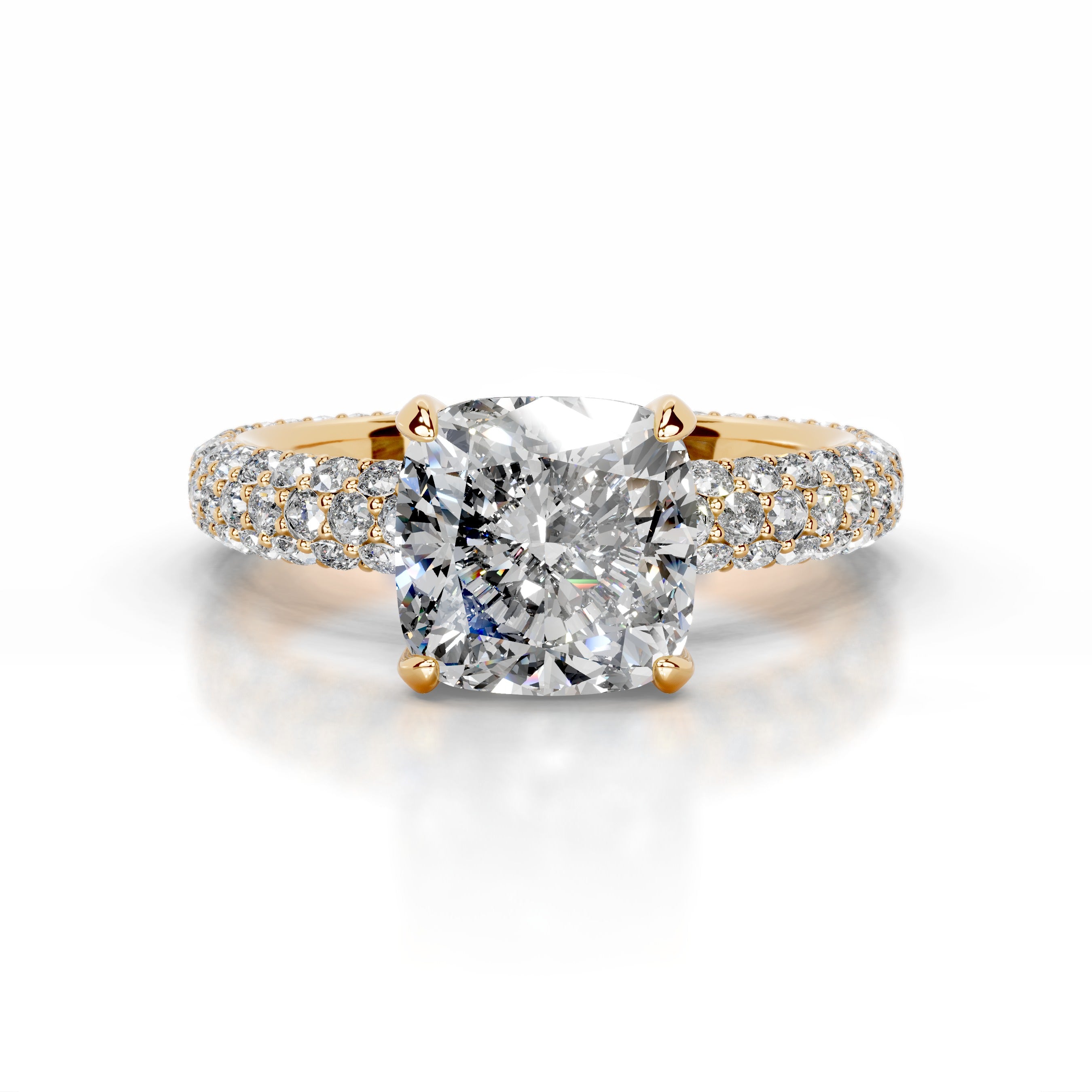 Charlotte Diamond Engagement Ring - 18K Yellow Gold